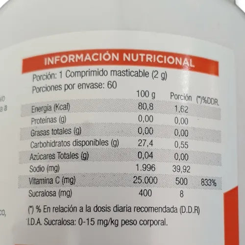 Vitamina C 500mg - Springlife - 60 Comprimidos Masticables
