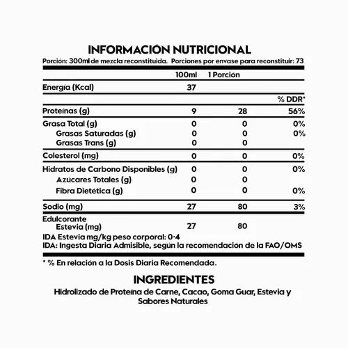 Proteina De Carne Chocolate 73 Servicios - Italo Grottini