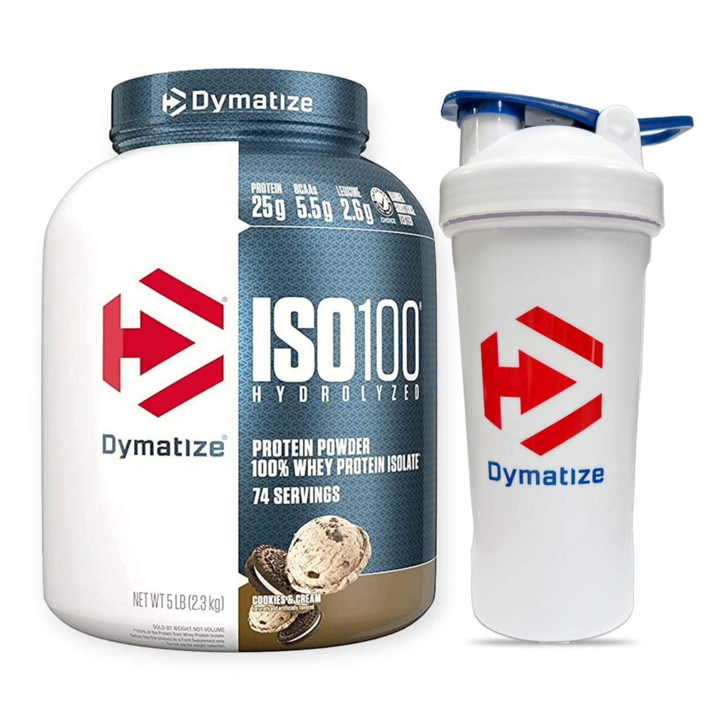 Proteina Iso100 hidrolizada 5libras + SHAKER - Dymatize