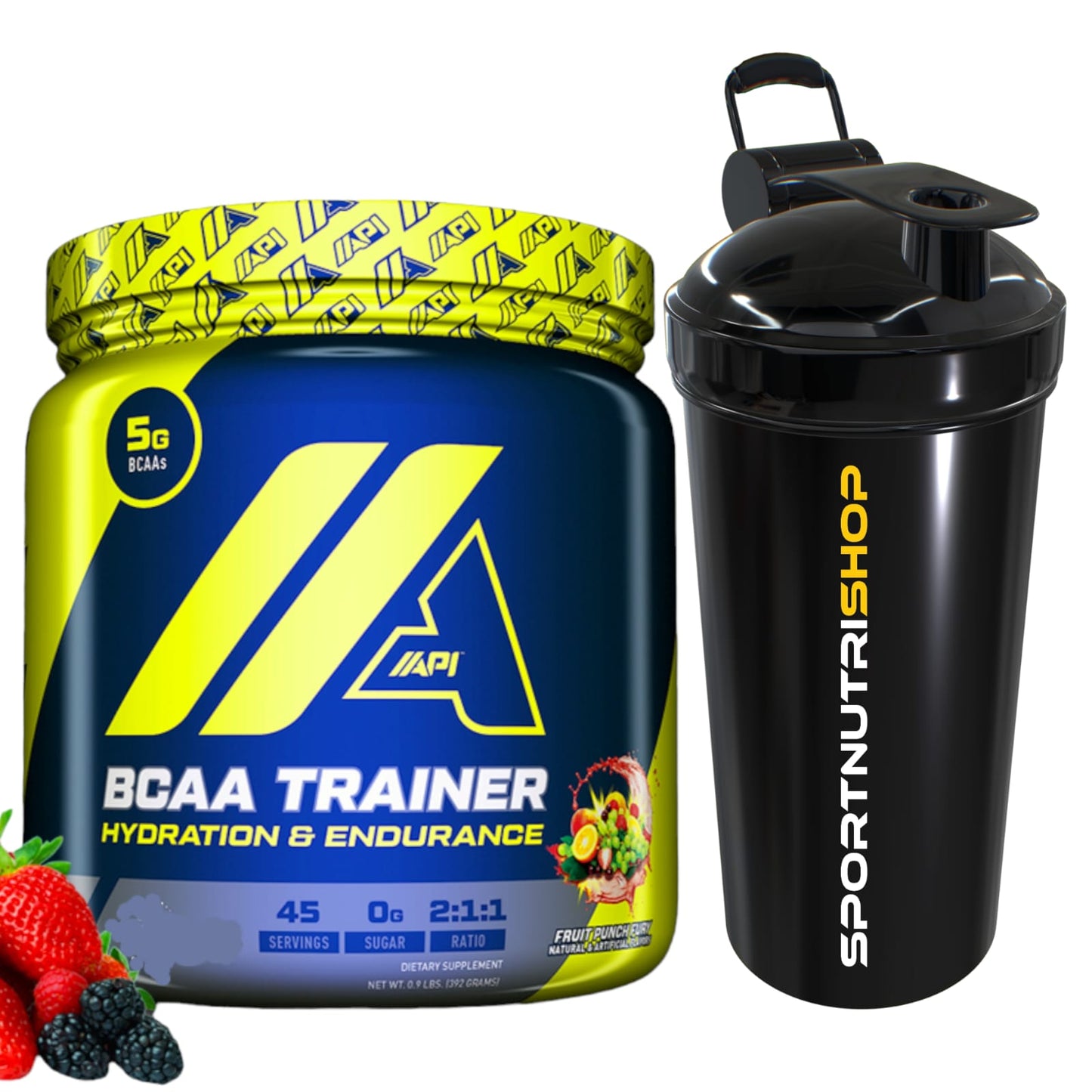 BCAA TRAINER - 45 SERVICIOS + SHAKER - API
