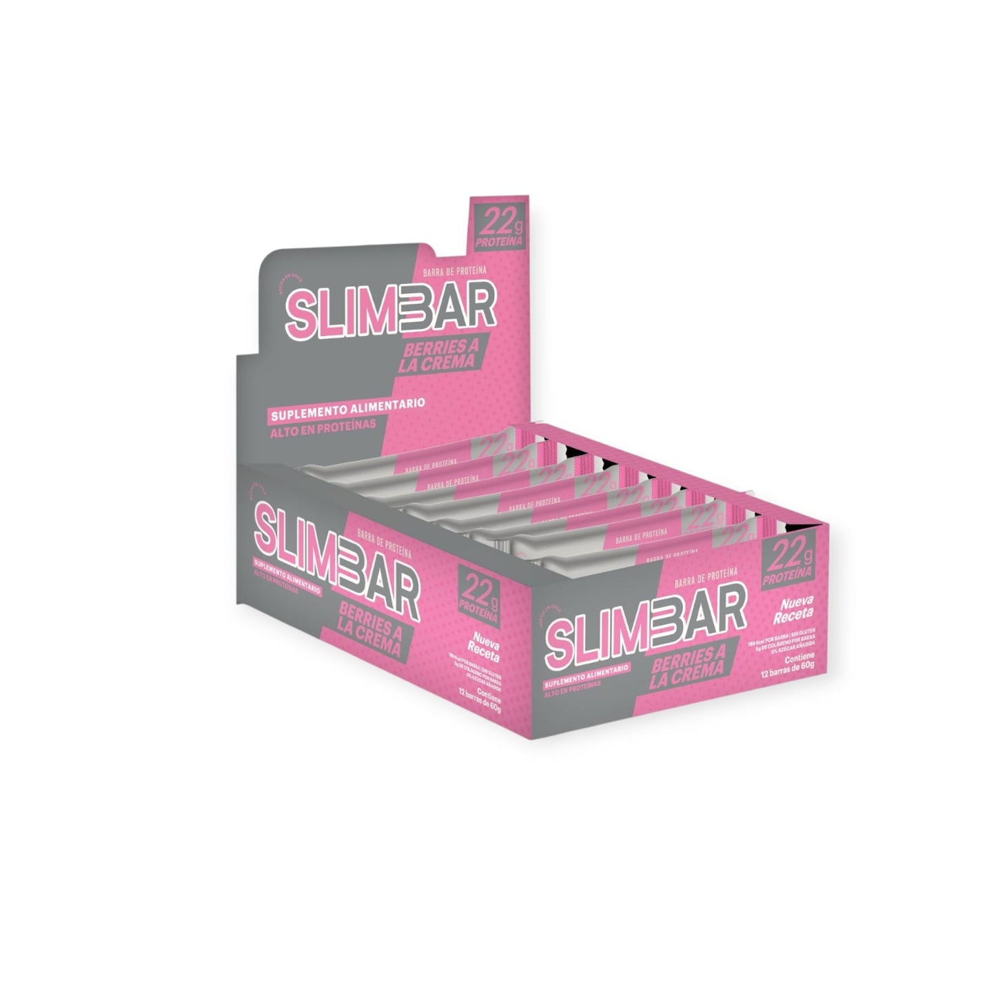 Box 12 barras de proteina SLIMBAR 60GR C/U