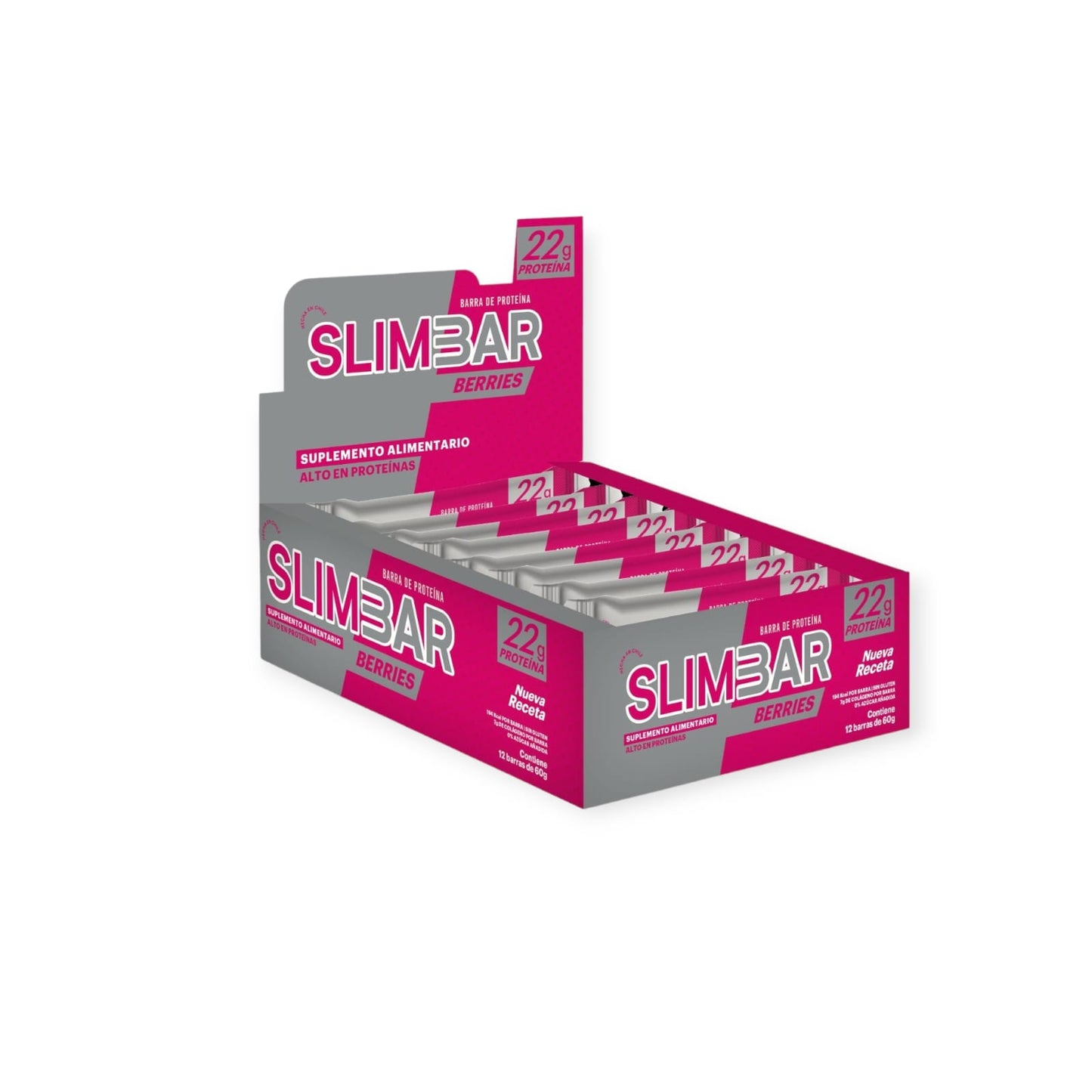 Box 12 barras de proteina SLIMBAR 60GR C/U