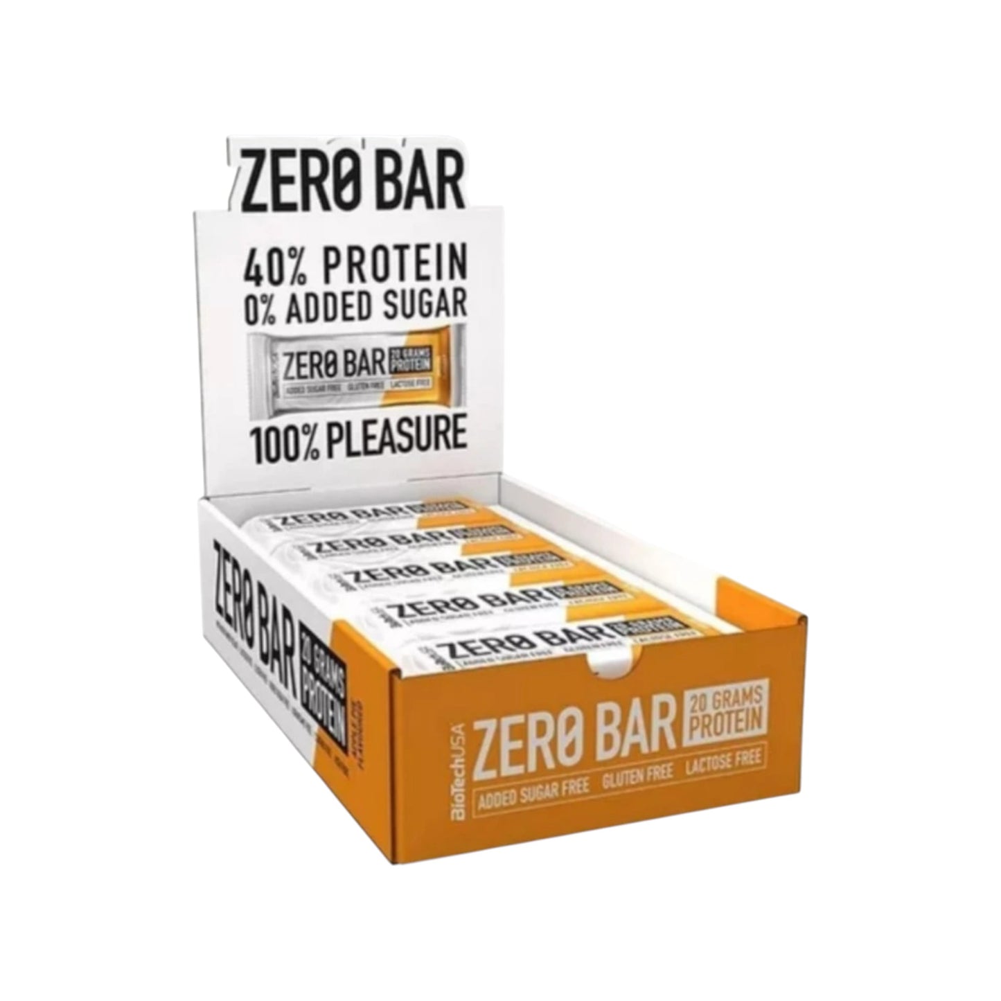 BOX 20 BARRAS ZERO BAR 50 GR - BIOTECH USA