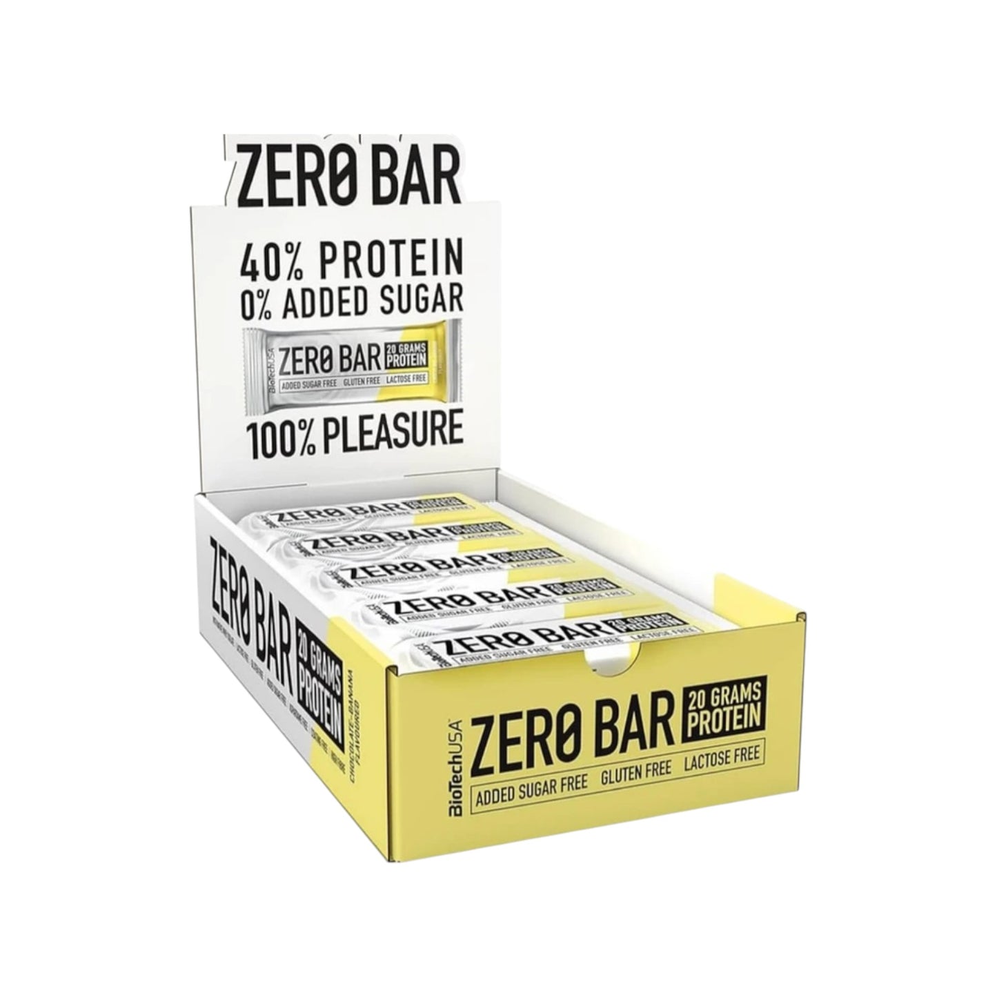 BOX 20 BARRAS ZERO BAR 50 GR - BIOTECH USA