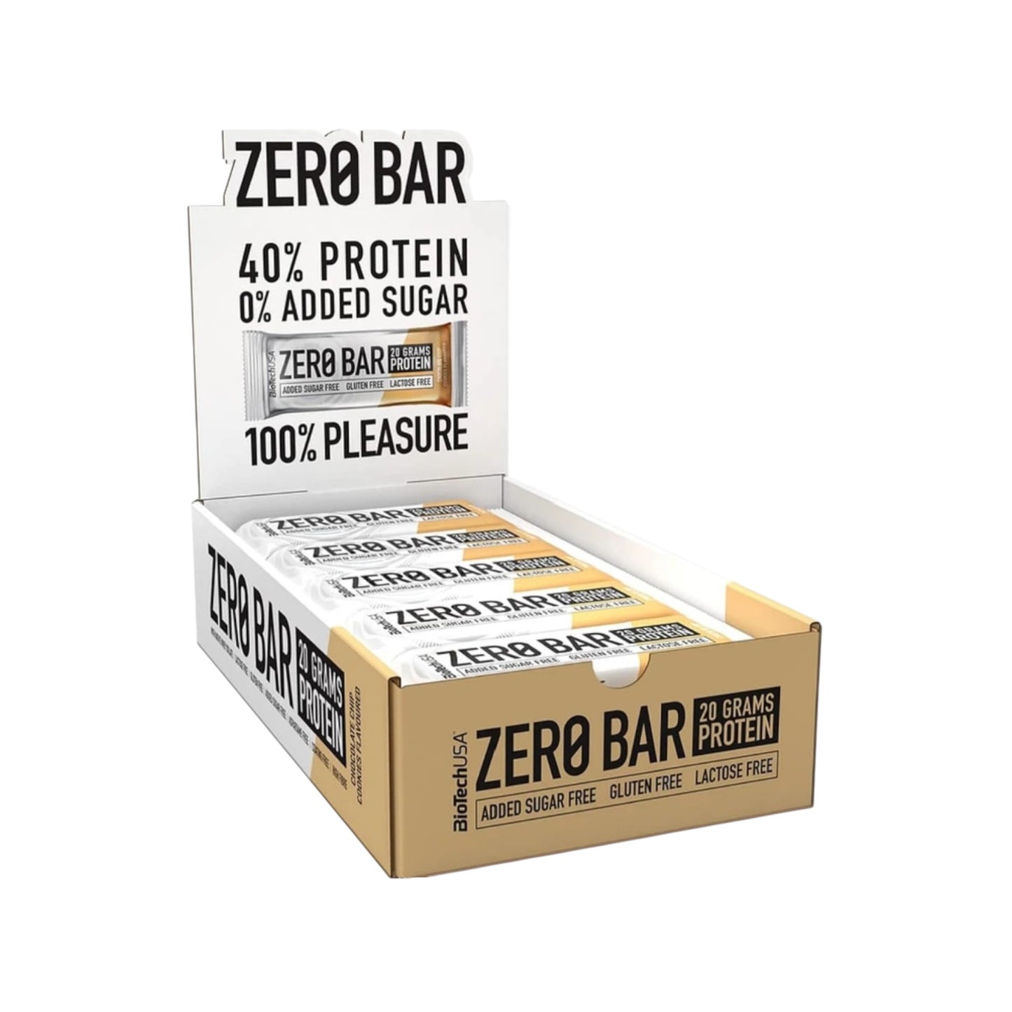 BOX 20 BARRAS ZERO BAR 50 GR - BIOTECH USA