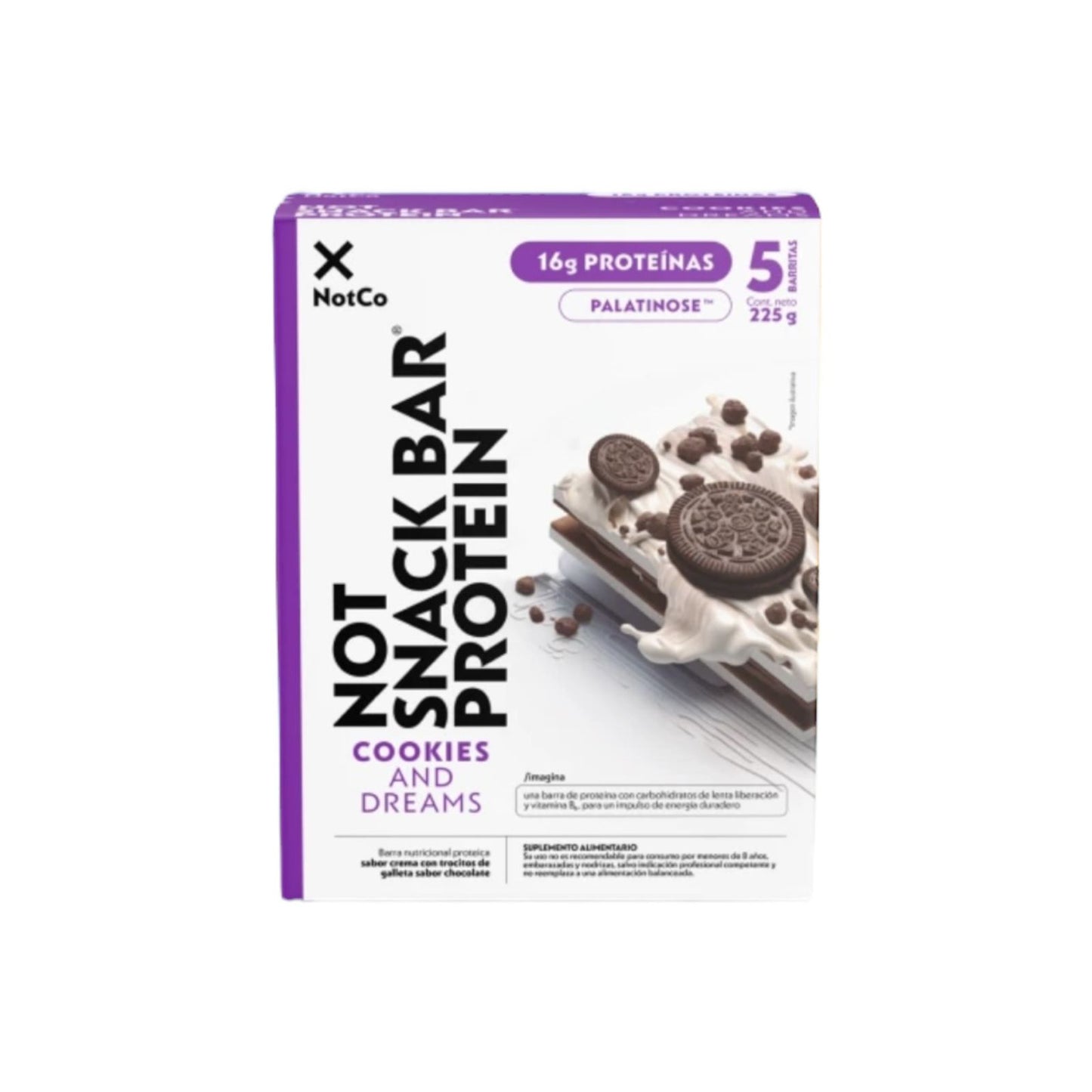 BARRAS DE PROTEINA NOTSNACK BAR 45GR 5 UNIDADES - NOTCO