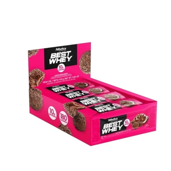 BOX DE 12 BARRAS BEST WHEY 10 G PROTEIN – ATLHETICA