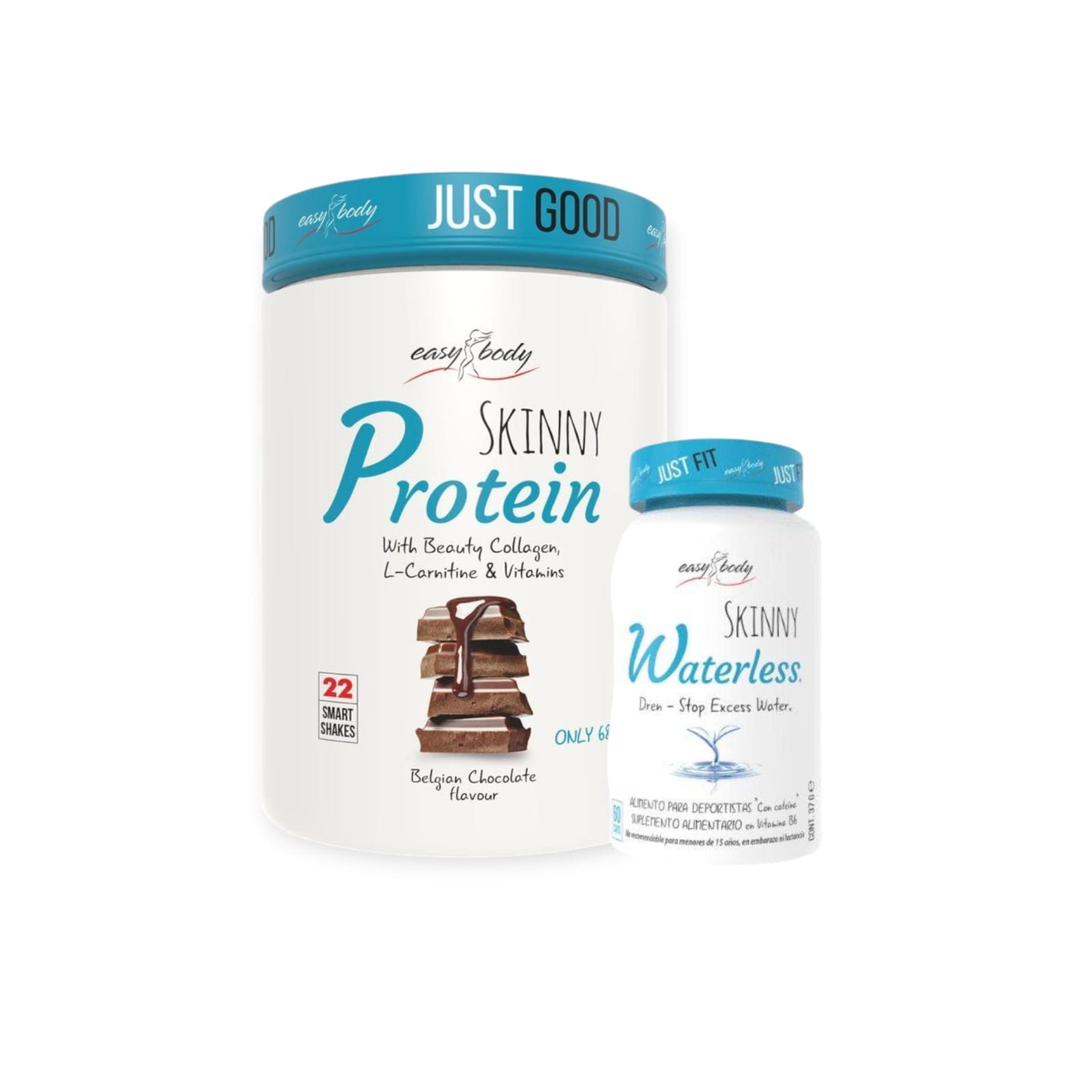 PACK PROTEINA SKINNY 450G + DIURETICO WATERLESS - EASY BODY