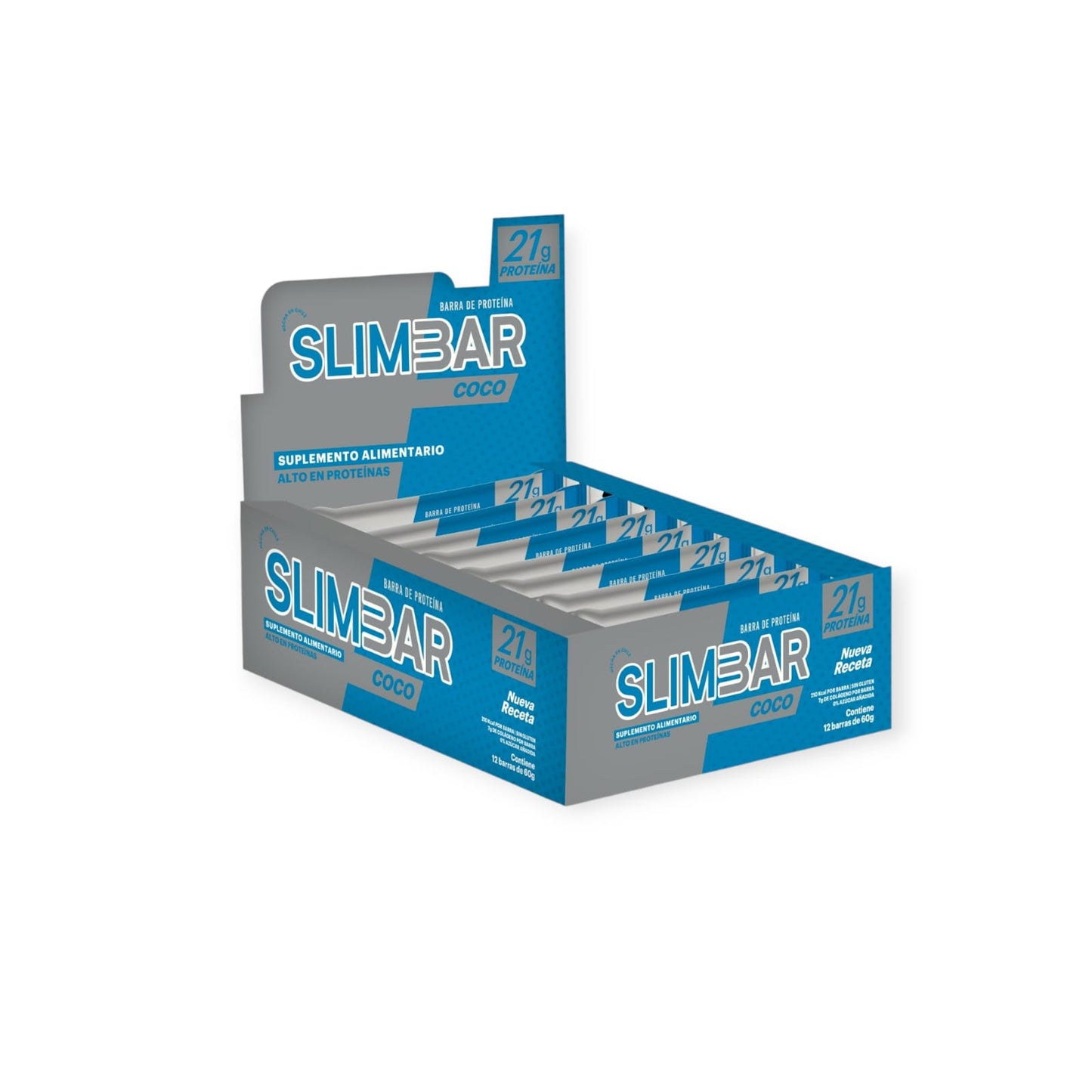 Box 12 barras de proteina SLIMBAR 60GR C/U