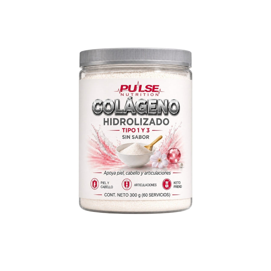Colágeno Hidrolizado Tipo I y III 300g Sin Sabor - Pulse Nutrition