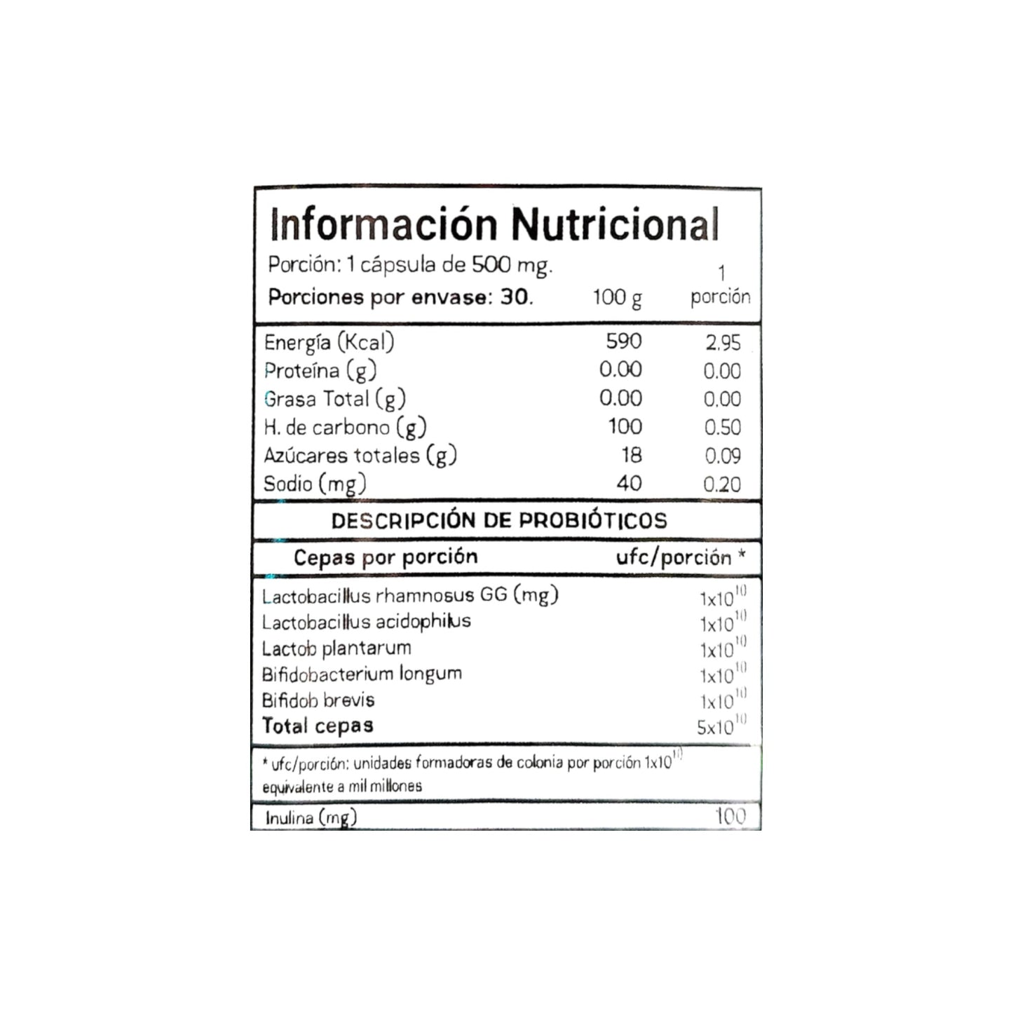 BIOFLORA PRE Y PROBIOTICOS 50 BILLONES 30 CAPSULAS - GRIZZLY BEAR