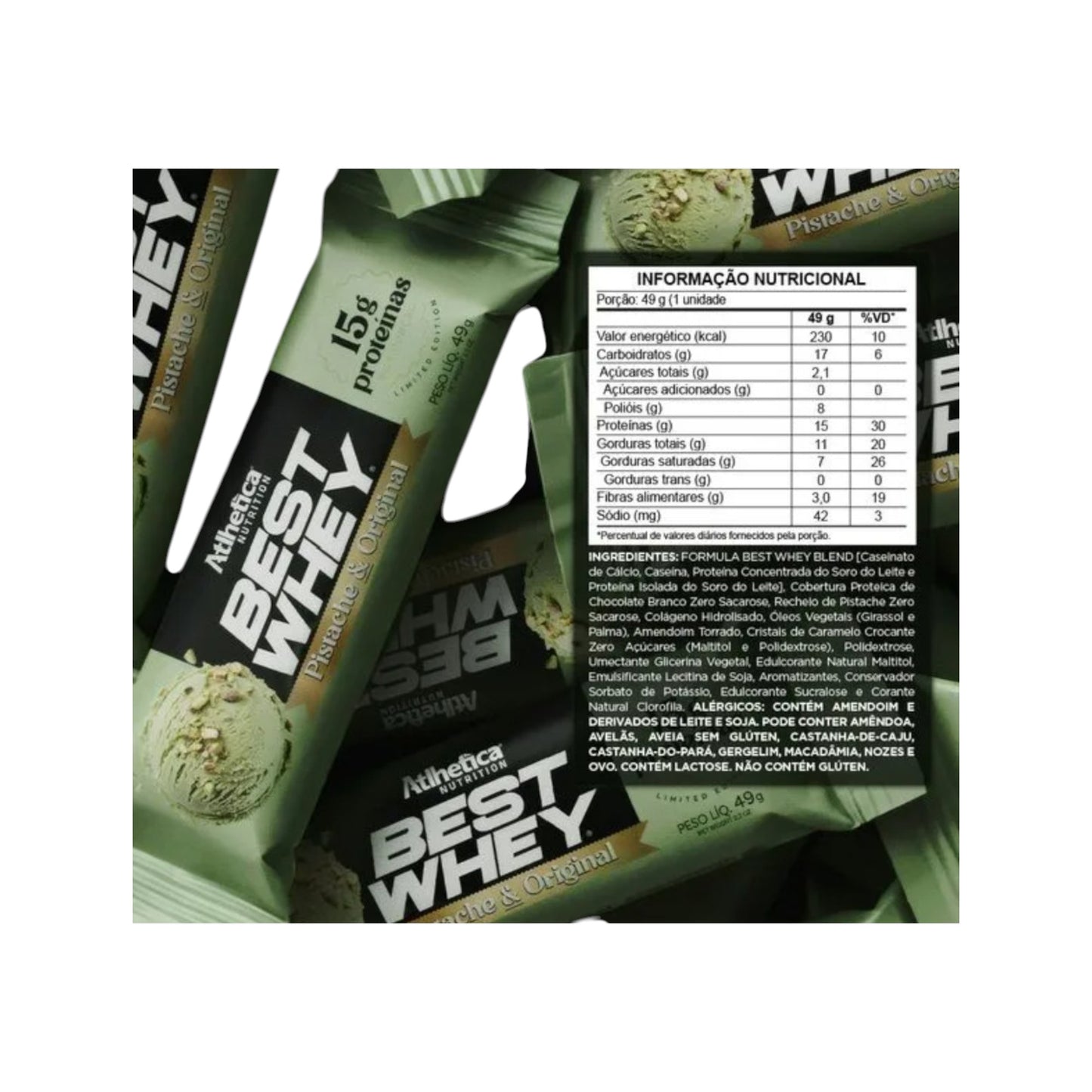 Box de 12 Barras Best Whey 15g Protein - Atlhetica