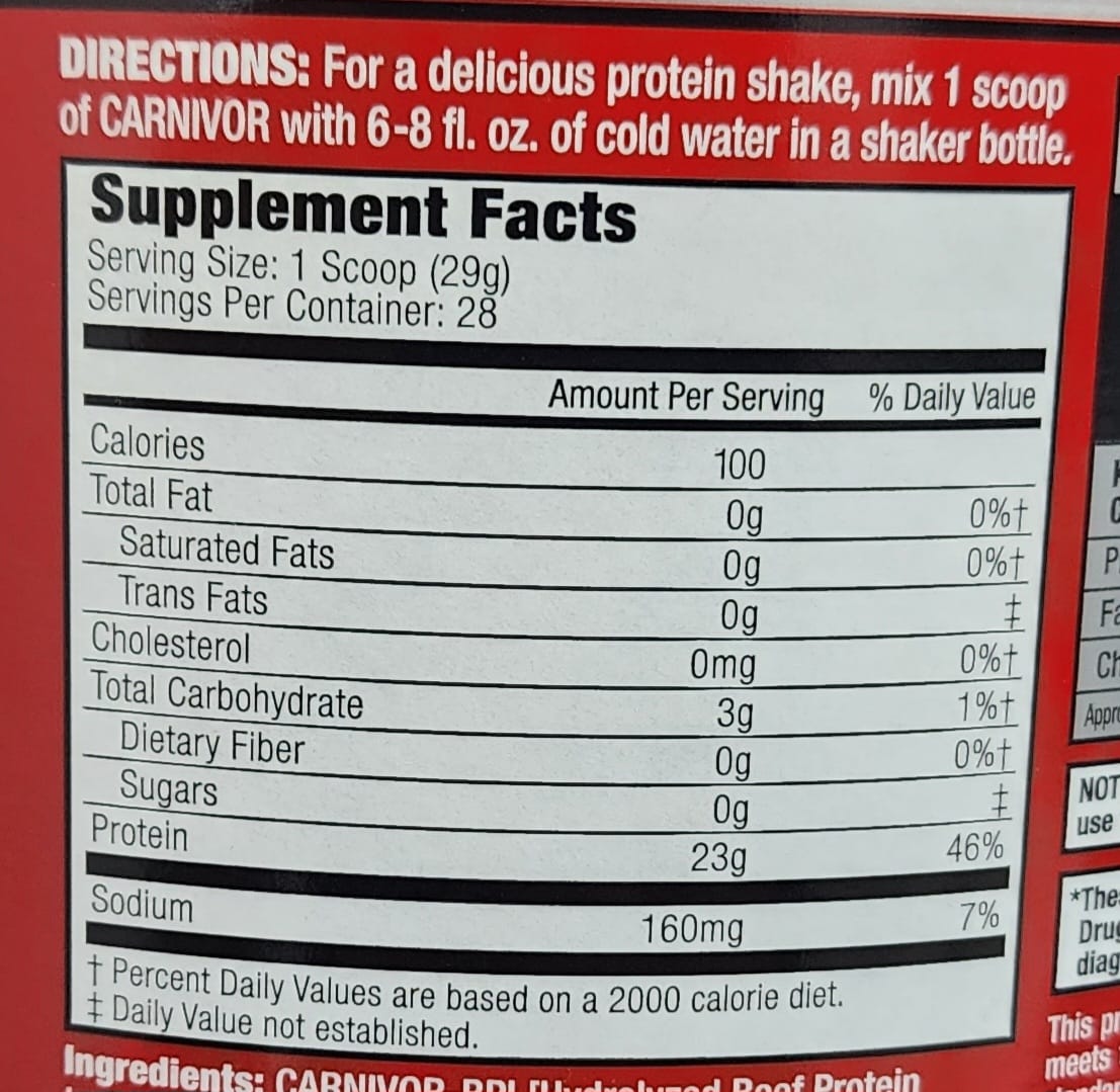 PROTEINA CARNIVOR 28 SERVICIOS - MUSCLEMEDS