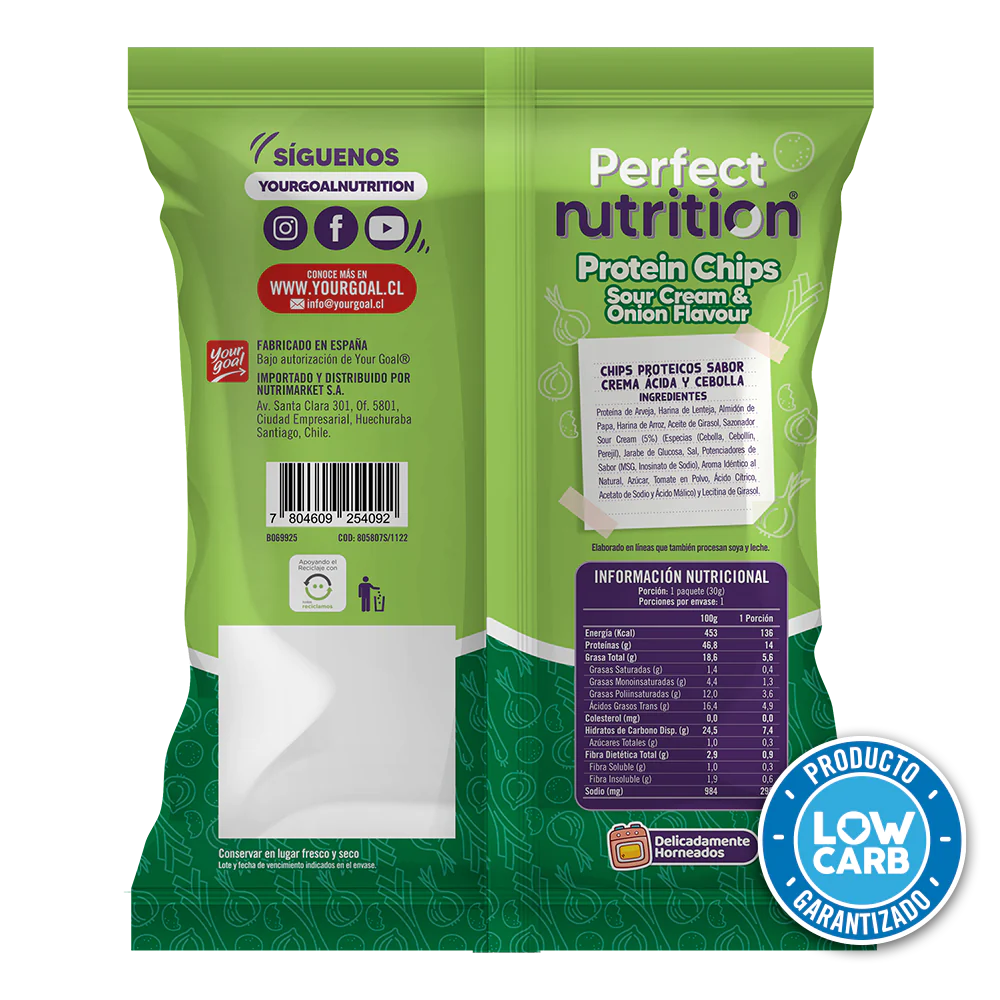 CHIPS DE PROTEINA PERFECT NUTRITION 30GR - YOUR GOAL