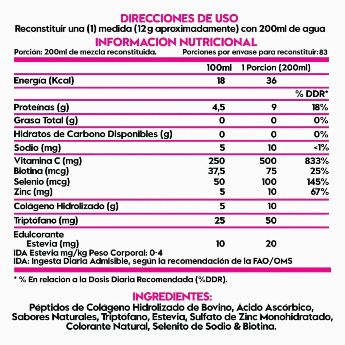 Colágeno Hidrolizado - 1 Kilo - 83SV - Italo Grottini