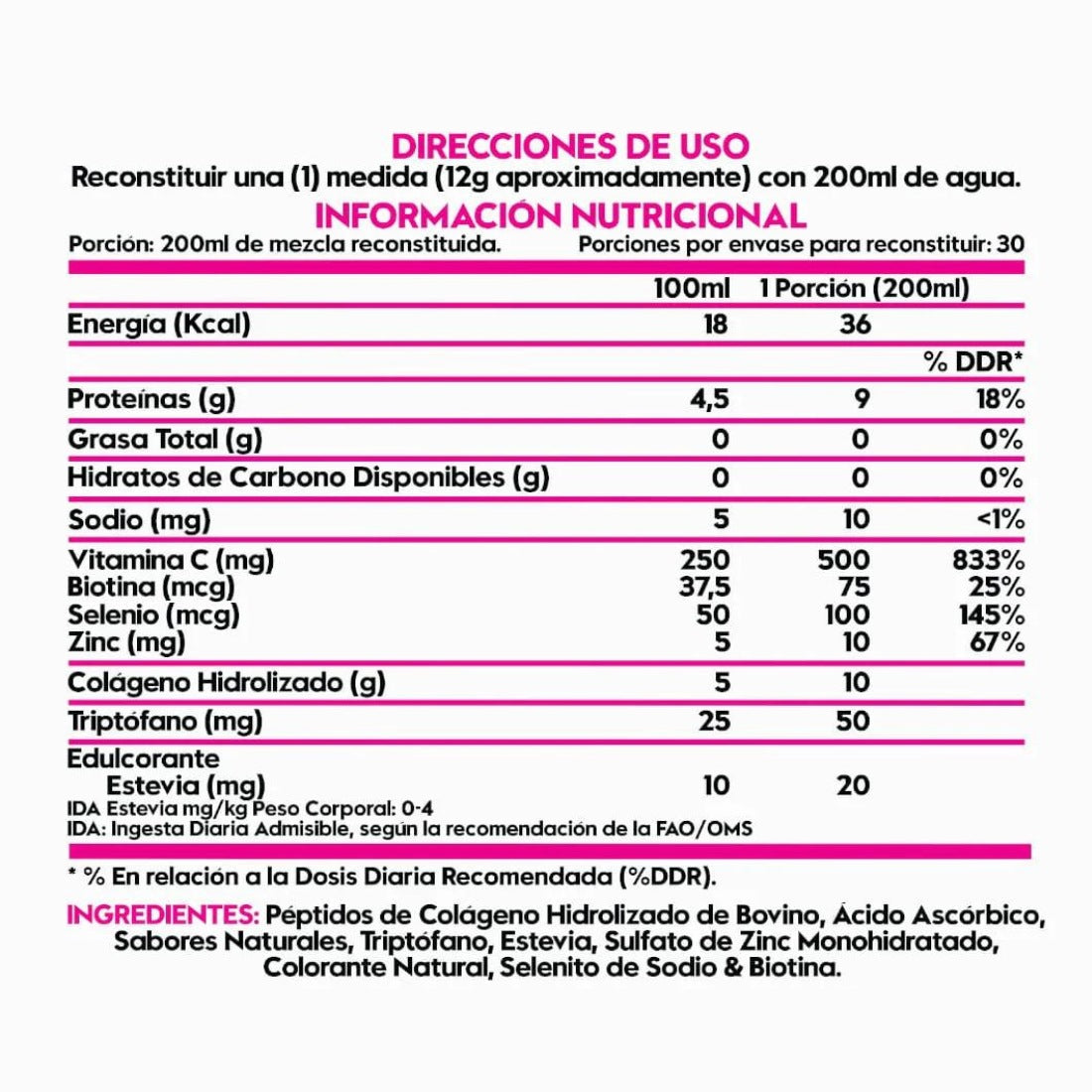 Péptidos De Colágeno Hidolizado 360g 30sv - Italo Grottini