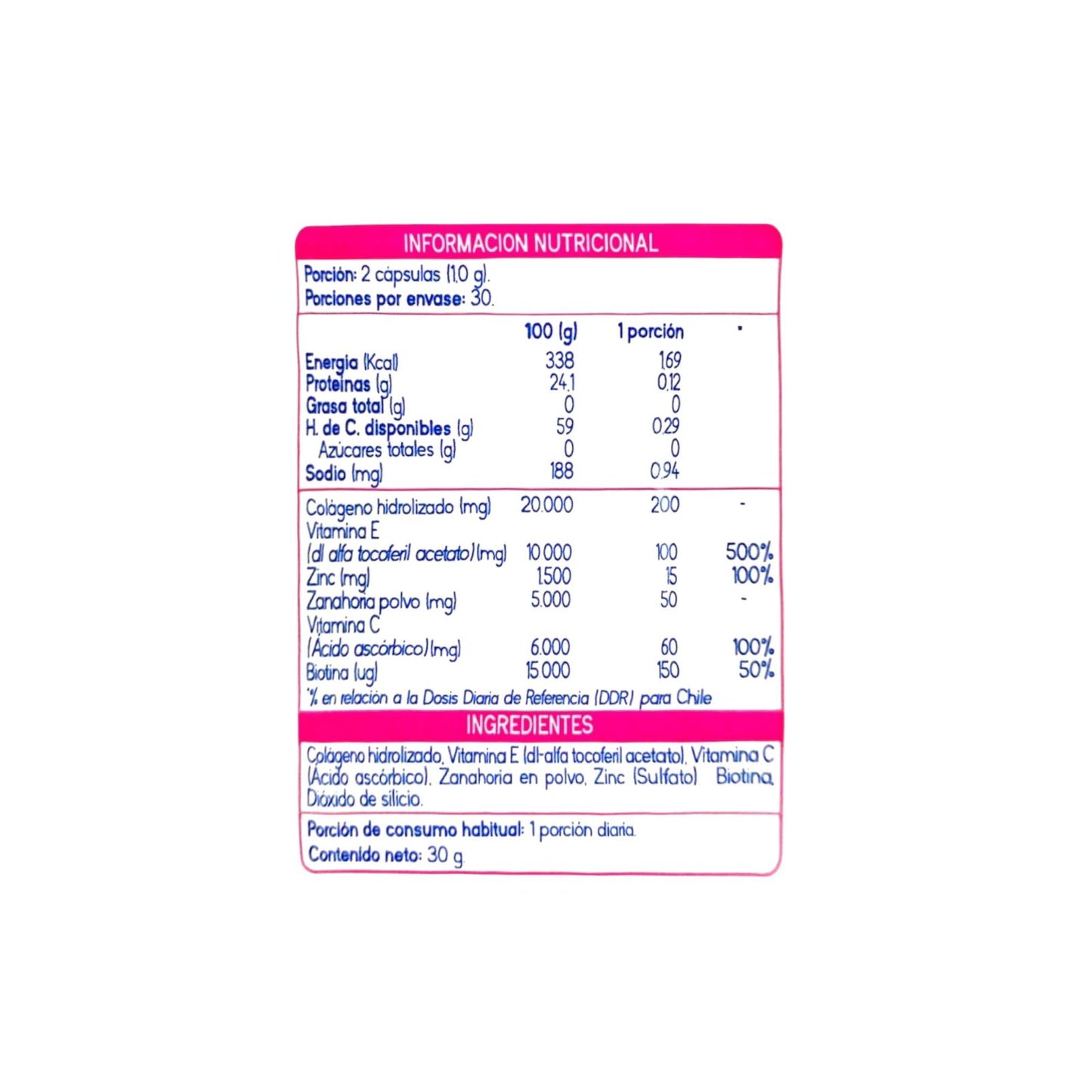 COLAGENO + BIOTINA PLUS 60 CAPSULAS - SUPLALIM