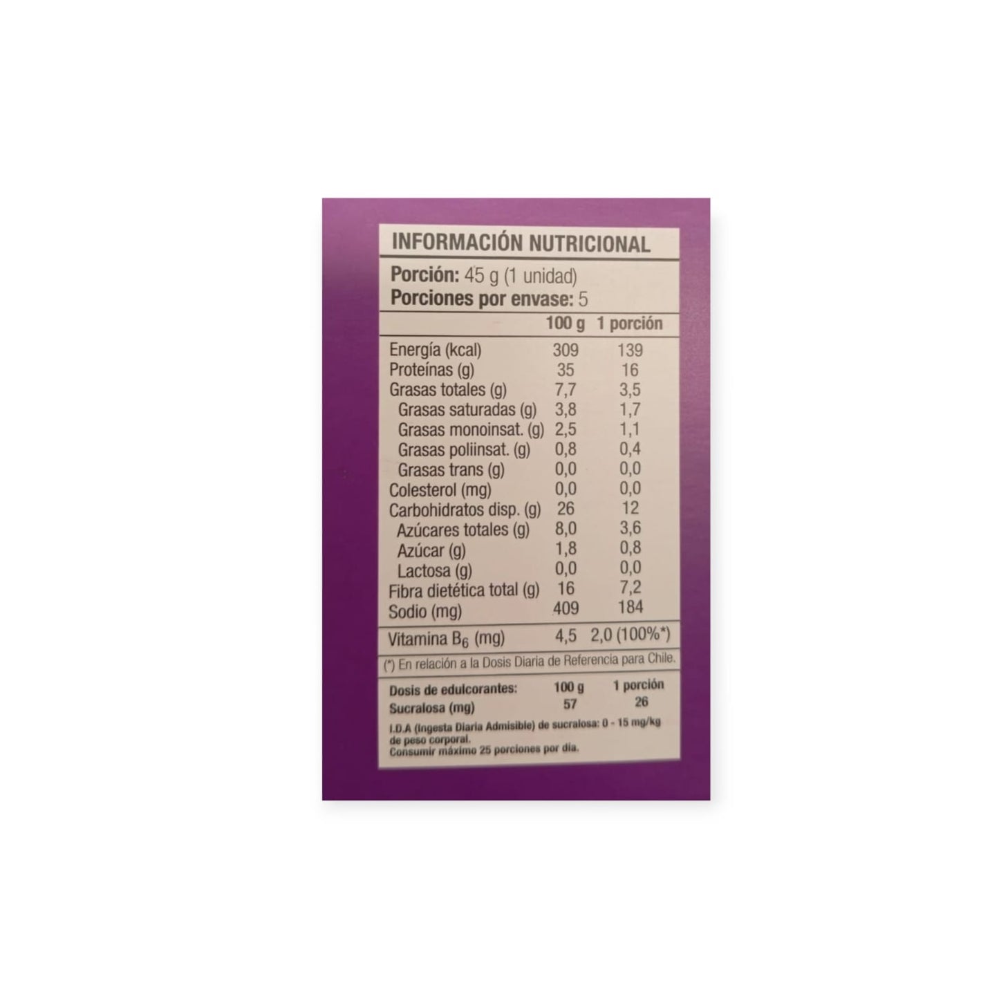 BARRAS DE PROTEINA NOTSNACK BAR 45GR 5 UNIDADES - NOTCO