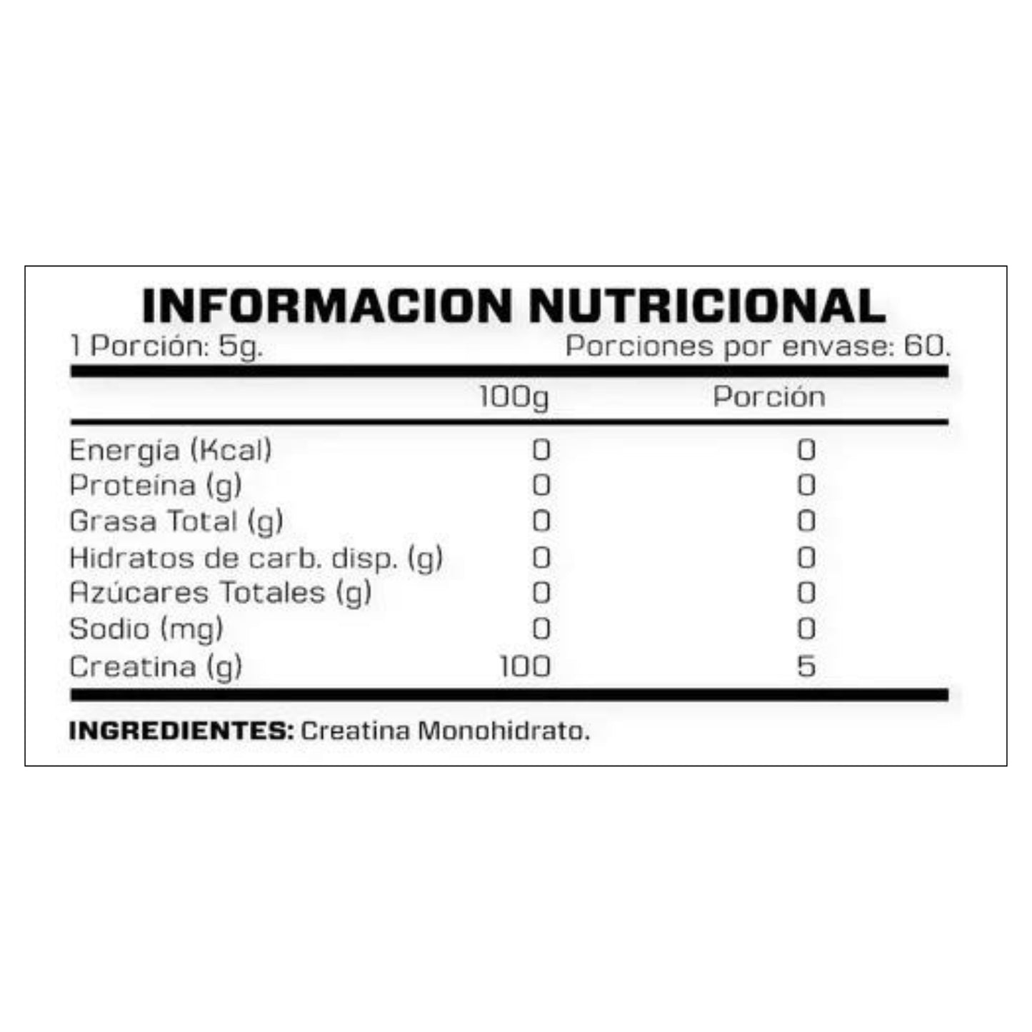 Creatina Monohidratada 300gr 60 Servicios - Briahlabs