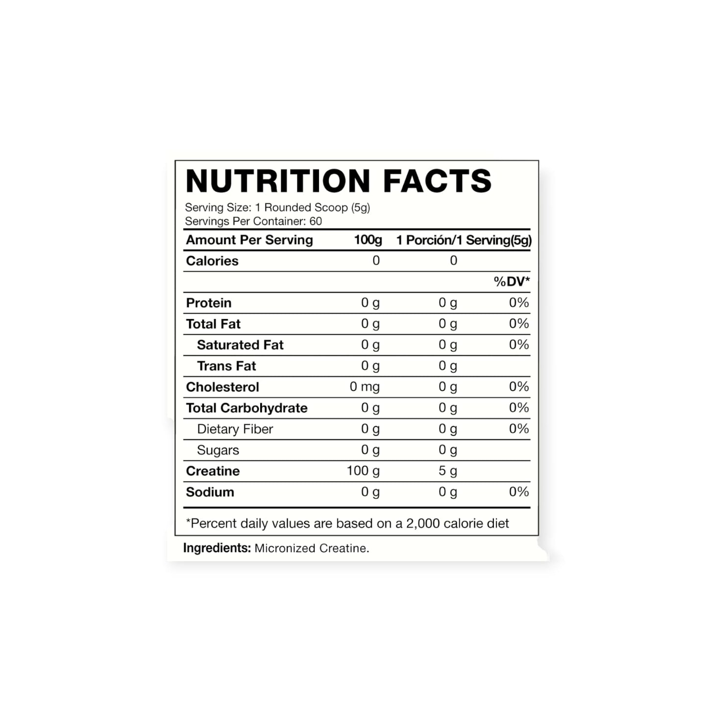CREATINA 100% PURE 300GR 60 SERVICIOS - HEXACORE