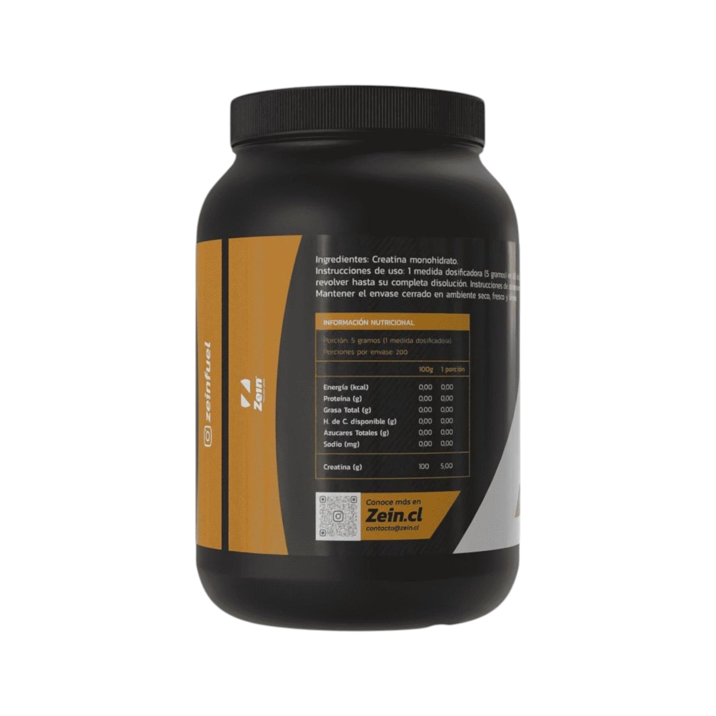 CREATINA MONOHIDRATADA Y MICRONIZADA SIN SABOR 1KG - ZEIN