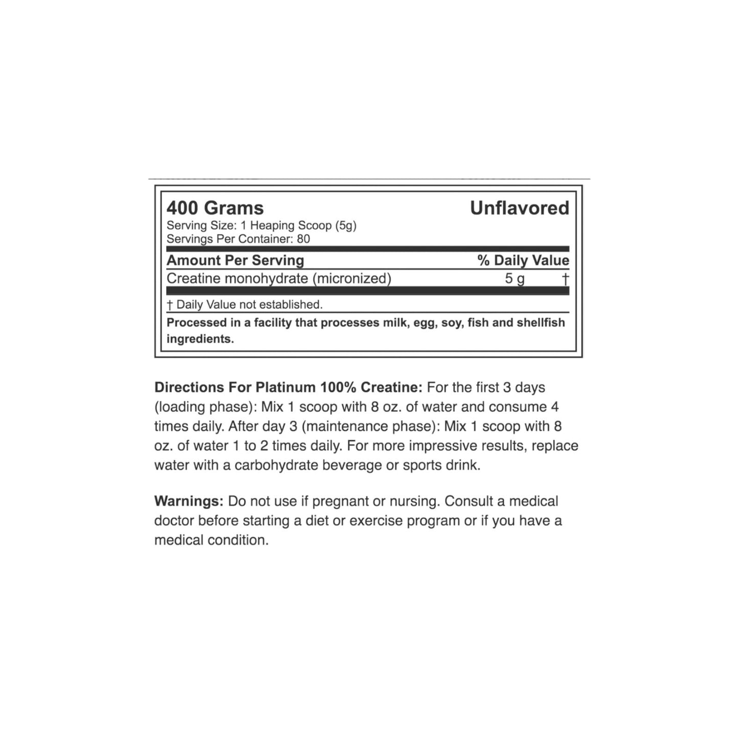 CREATINA PLATINUM 400GR - MUSCLETECH