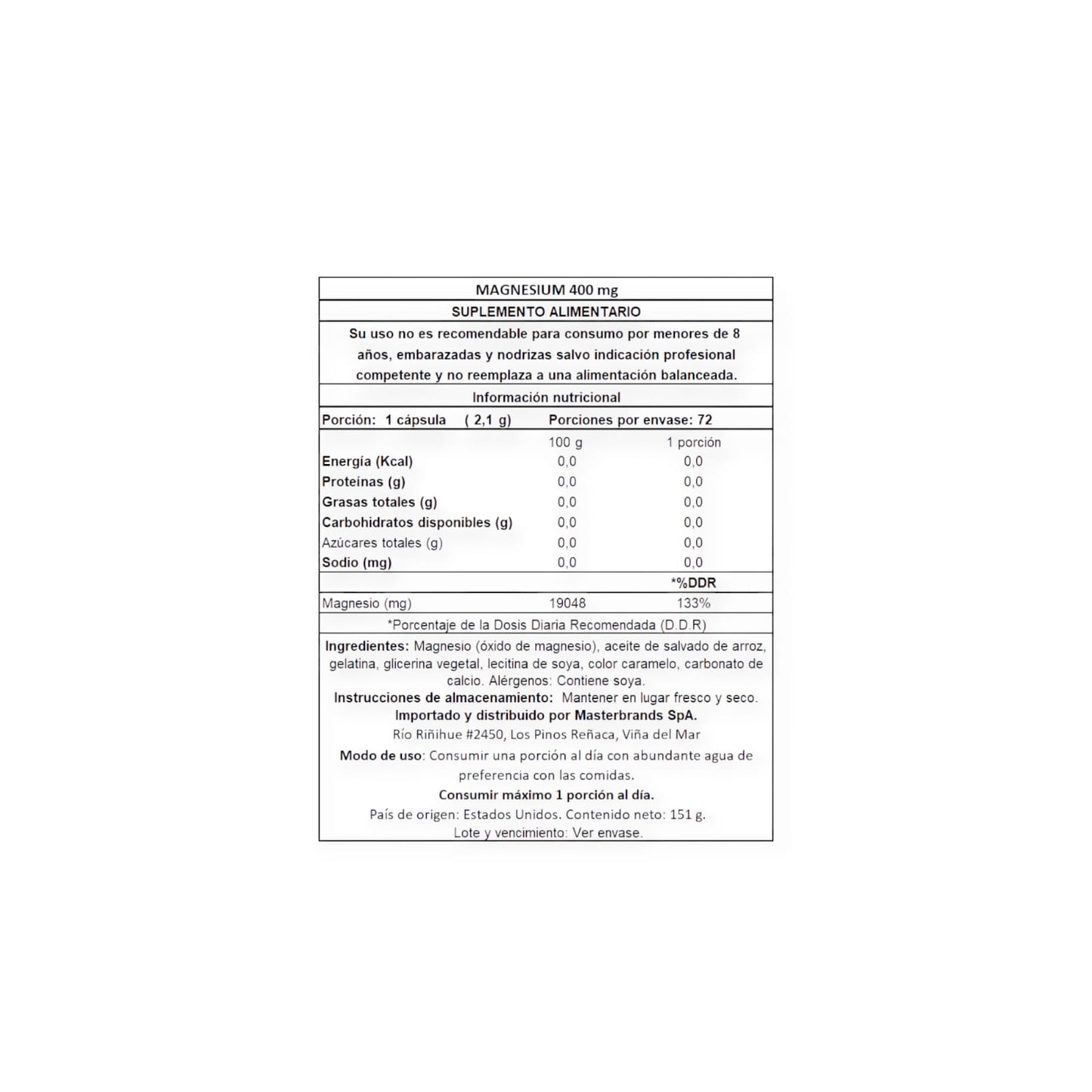 MAGNESIO 400MG 72 CAPSULAS BLANDAS - NATURE'S TRUTH