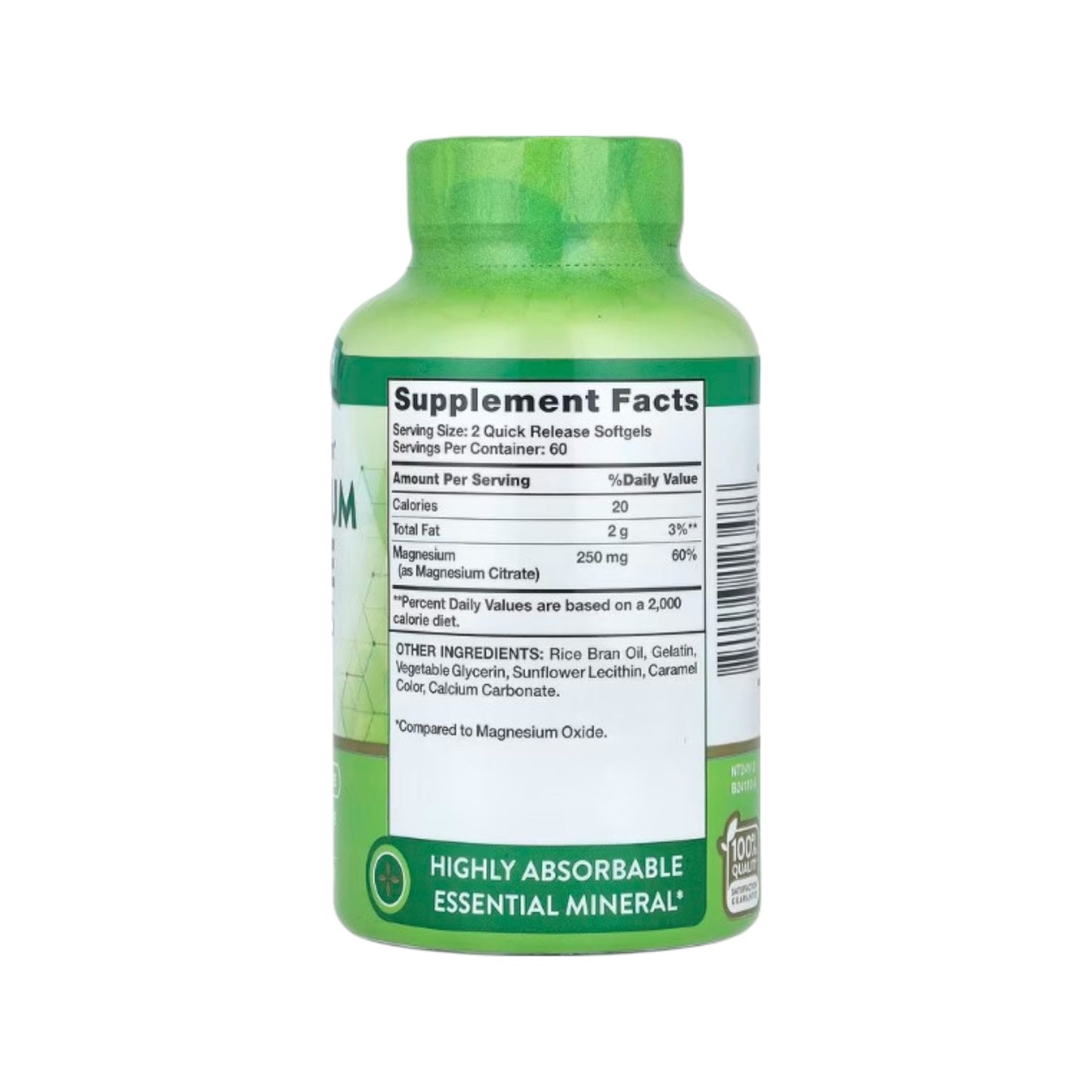 MAGNESIO CITRATO 250MG 60 SOFTGELS - NATURE'S TRUTH