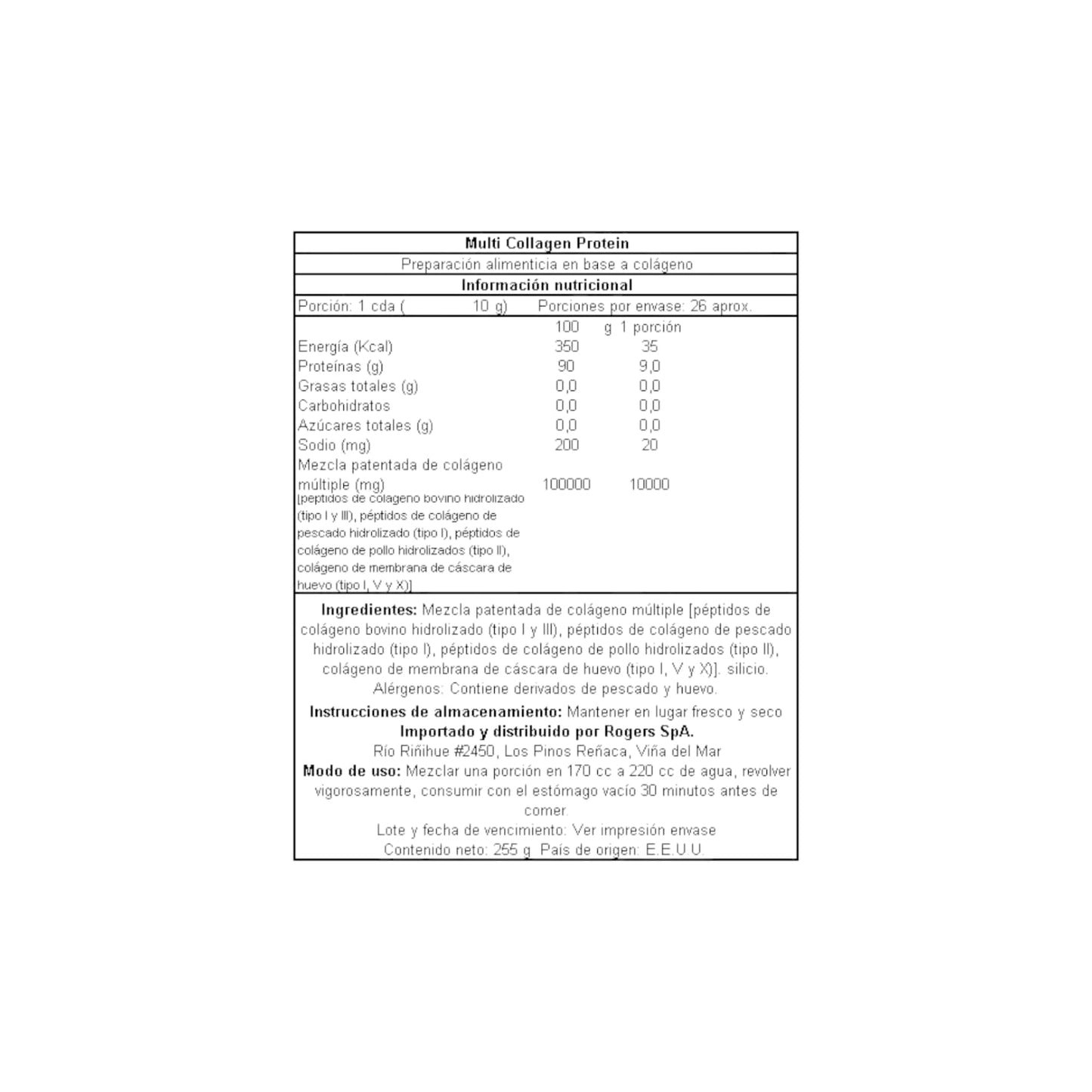 MULTI COLLAGEN 255G - NATURE'S TRUTH