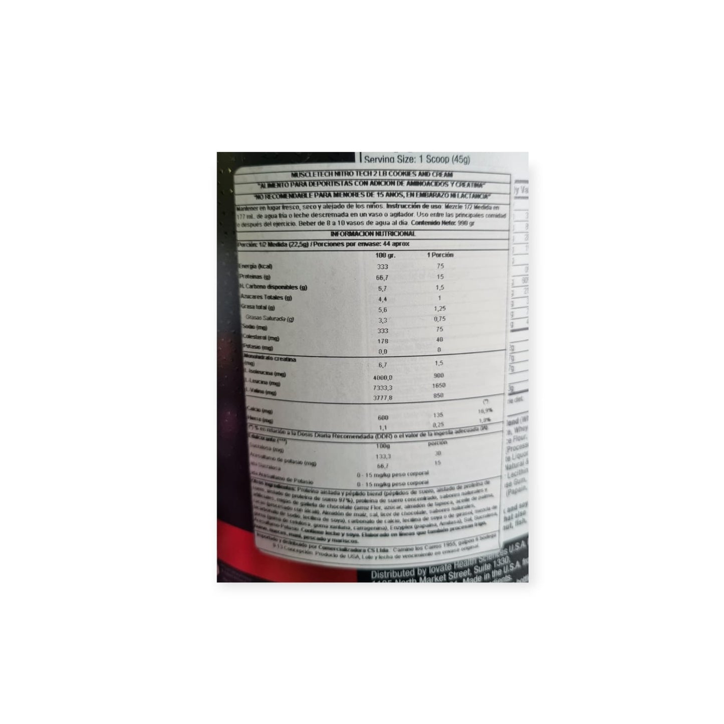 Nitro Tech 100% Whey Gold 2 LBS - MUSCLETECH