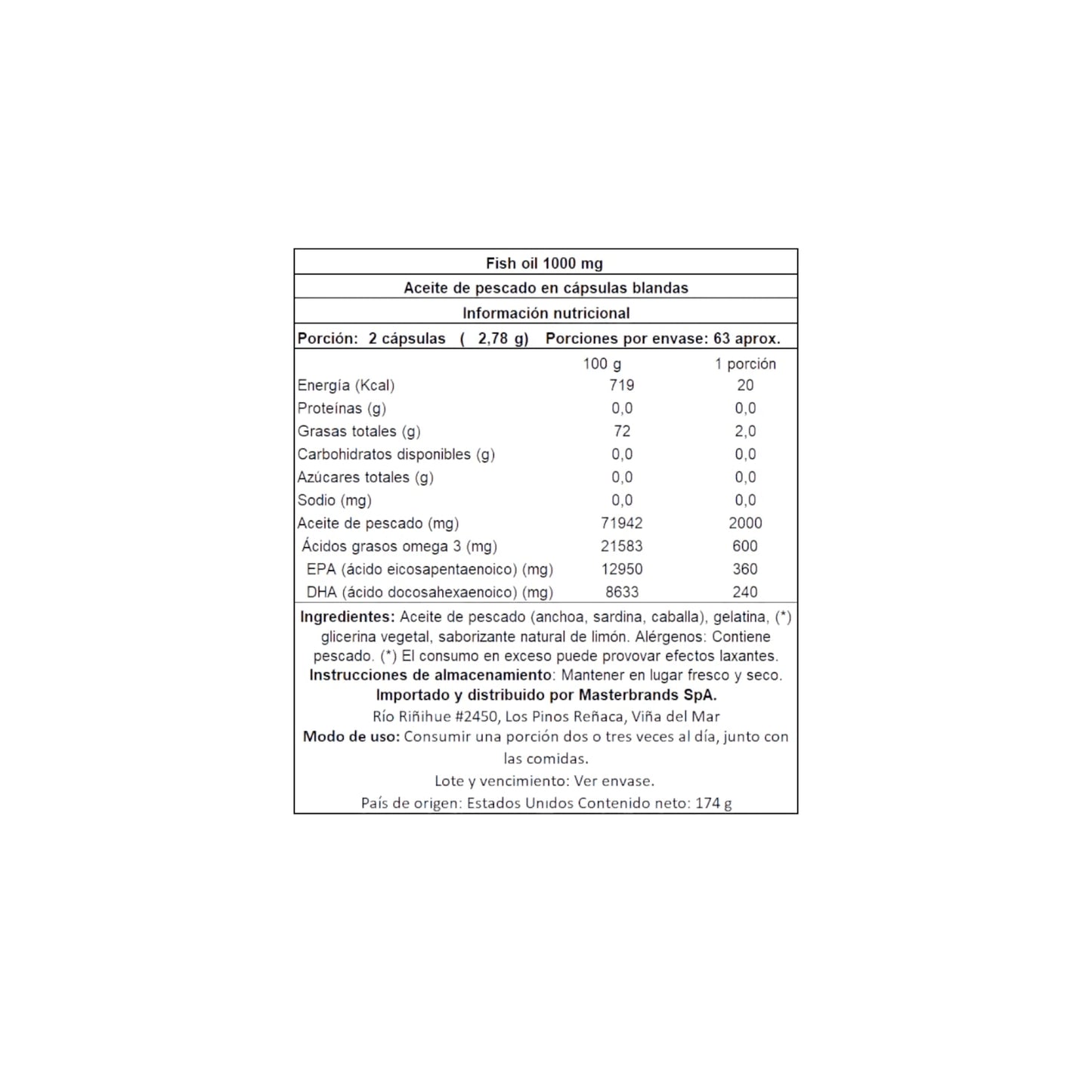 OMEGA 3 FISH OIL 2000MG 125 CAPS - NATURE'S TRUTH