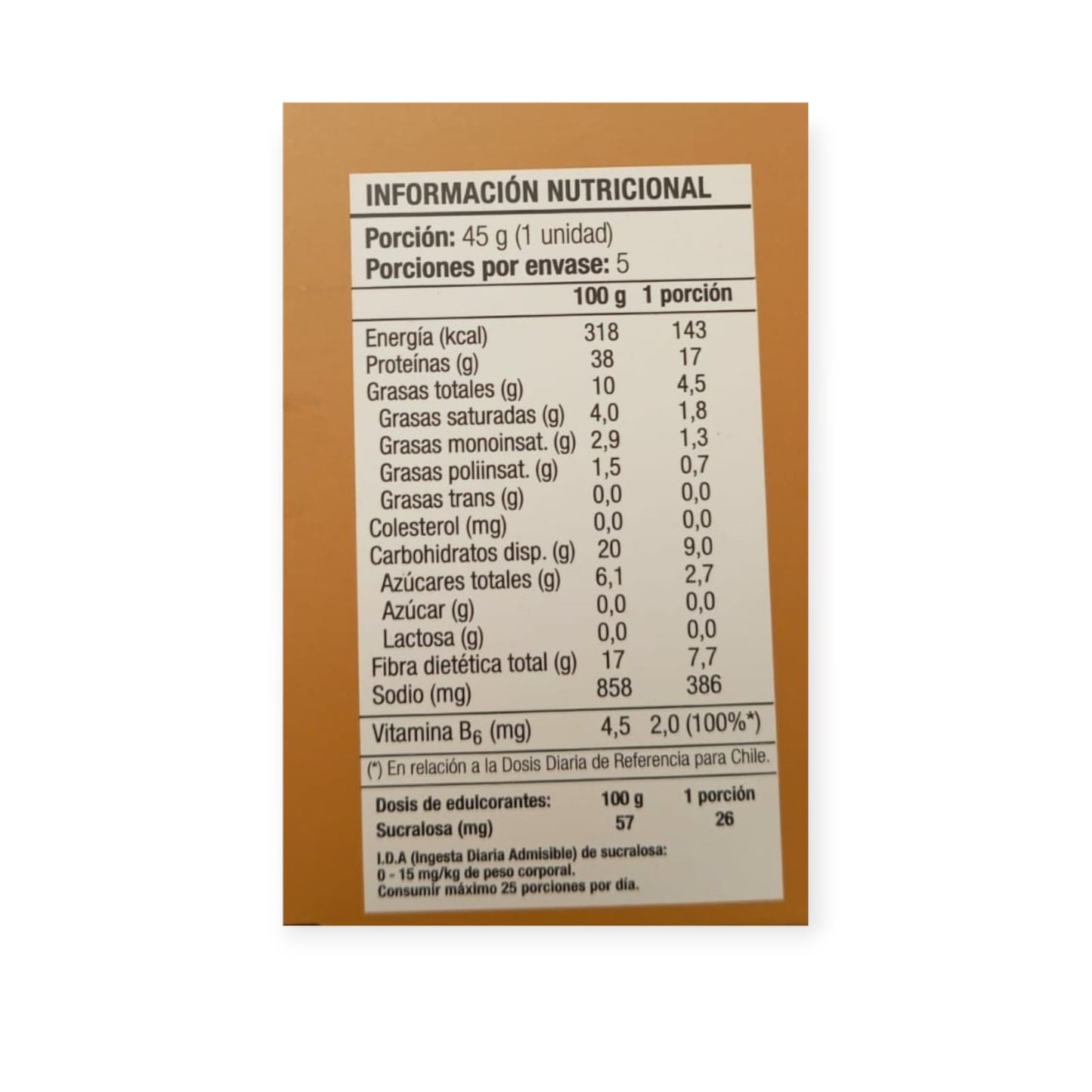 BARRAS DE PROTEINA NOTSNACK BAR 45GR 5 UNIDADES - NOTCO