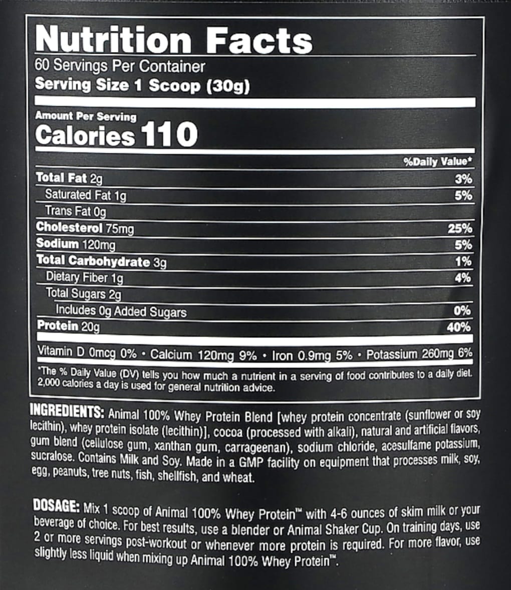 ANIMAL 100% WHEY PROTEIN 4 LBS - UNIVERSAL NUTRITION