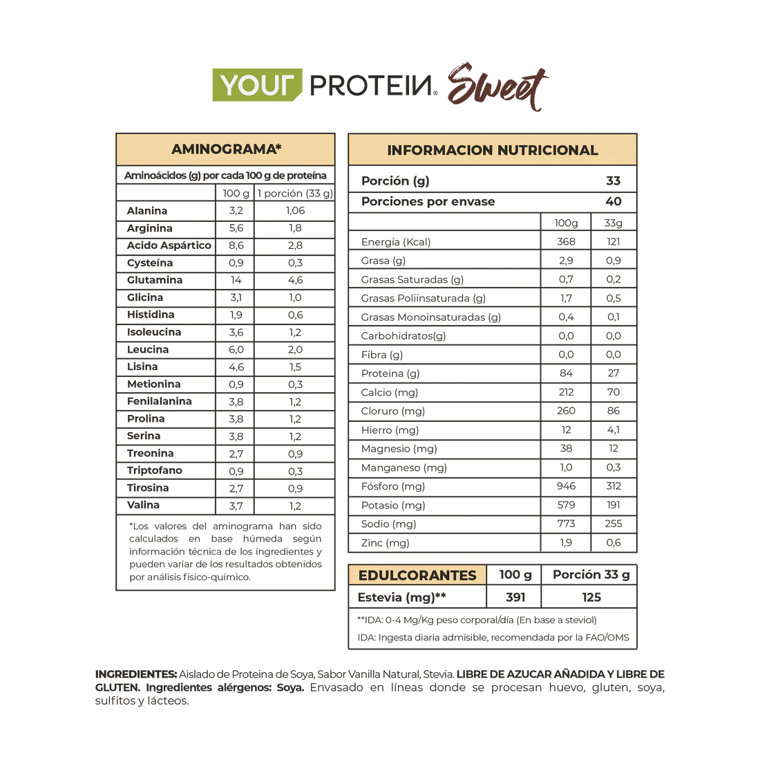 PROTEINA SWEET VEGAN - YOUR PROTEIN