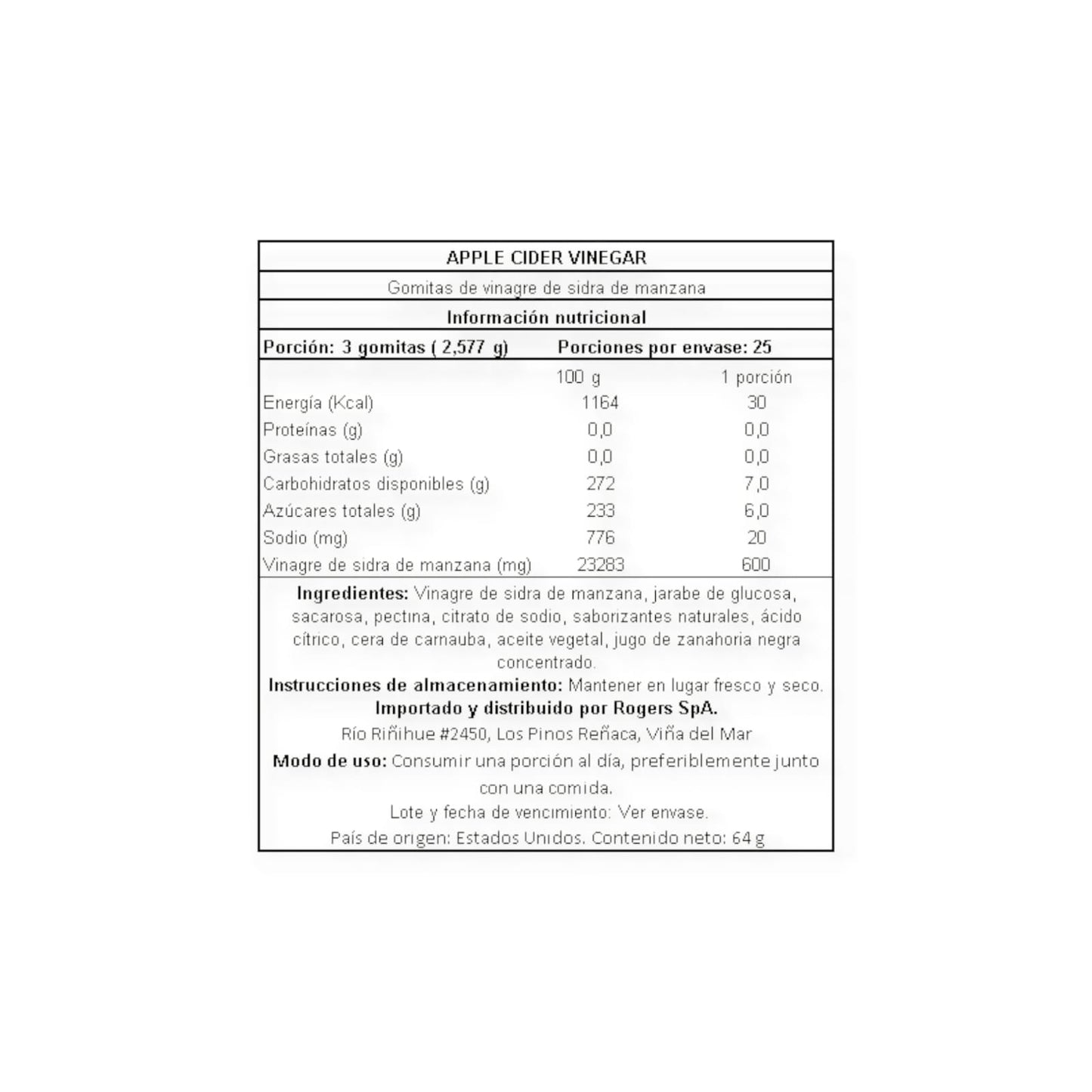 GOMITAS VINAGRE DE MANZANA 600MG 75 GOMITAS - NATURE'S TRUTH