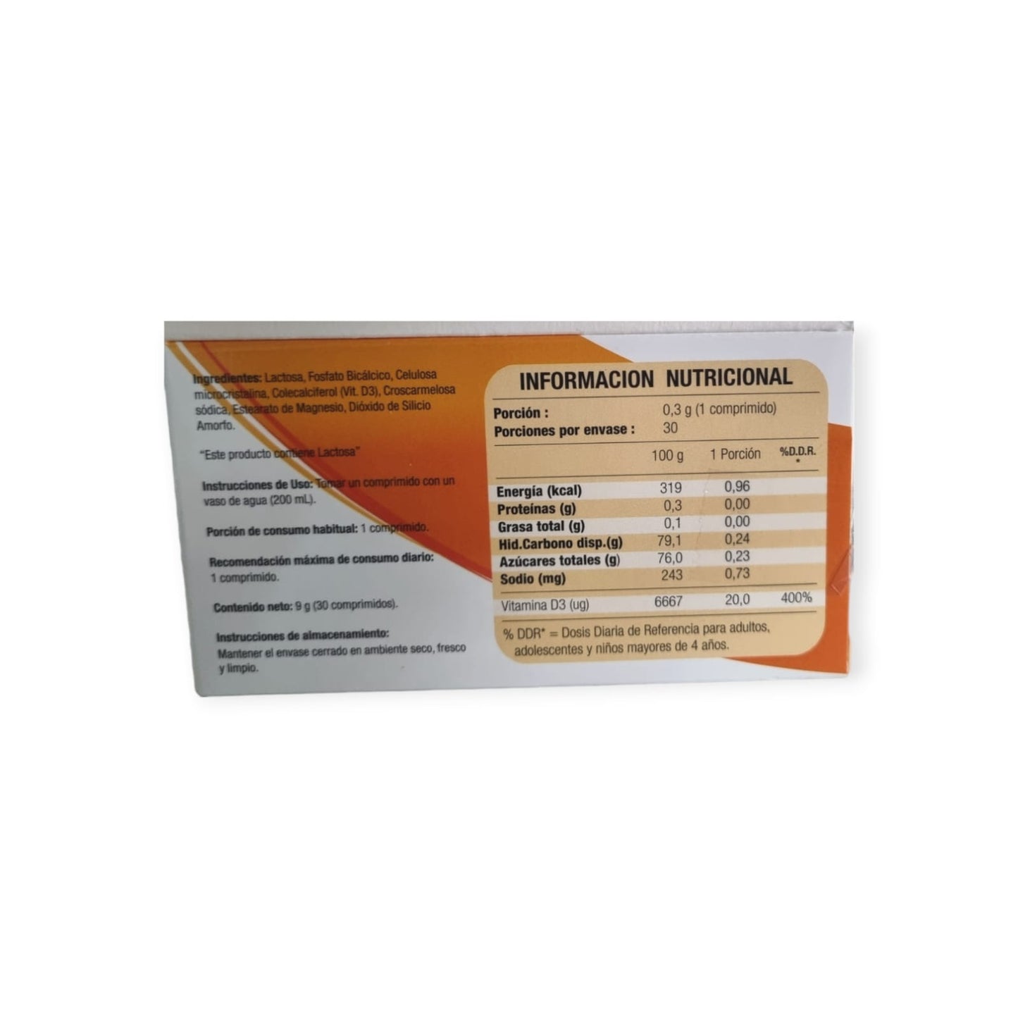 VITAMINA D3 800 UI 30 COMPRIMIDOS - INFOR
