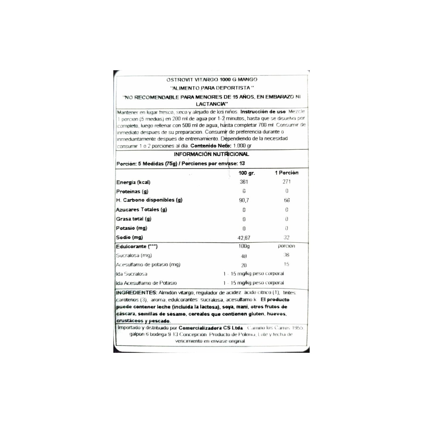 VITARGO 1000G - OSTROVIT