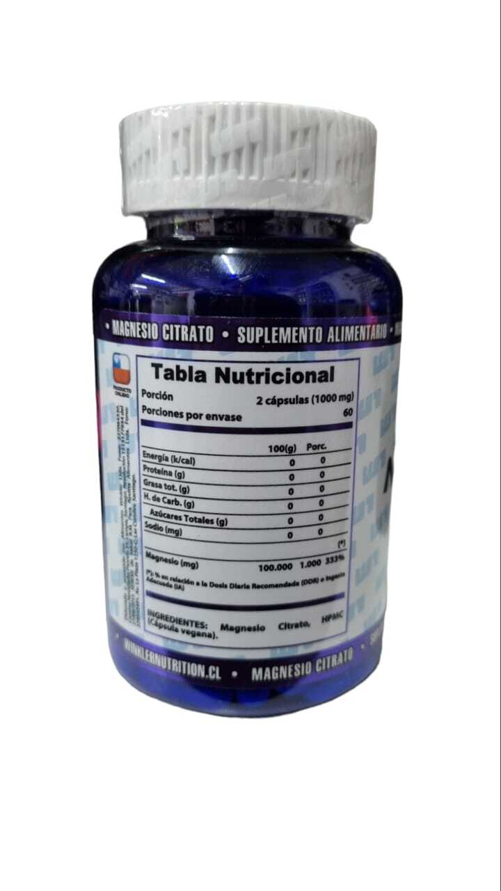 MAGNESIO CITRATO 120 CAPSULAS - WINKLER NUTRITION
