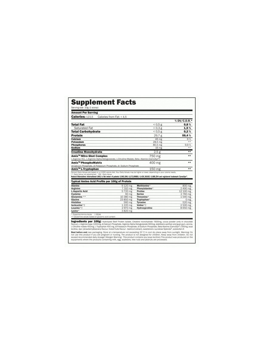 Proteína Anabolic Monster Beef 2.2 Kilogramos 66 Servicios - Amix