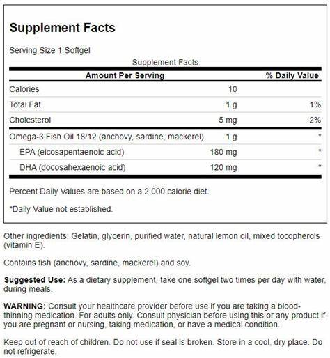 Omega 3 Fish Oil 150 Softgels - Swanson
