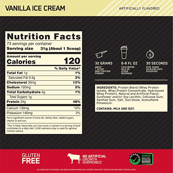 PROTEINA GOLD STANDARD 100% WHEY 5LB - OPTIMUM NUTRITION