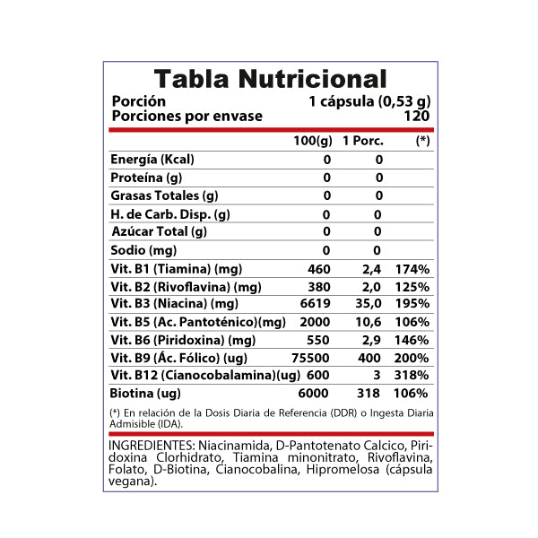COMPLEJO B VITTA B-COMPLEX 120 CAPSULAS - WINKLER NUTRITION