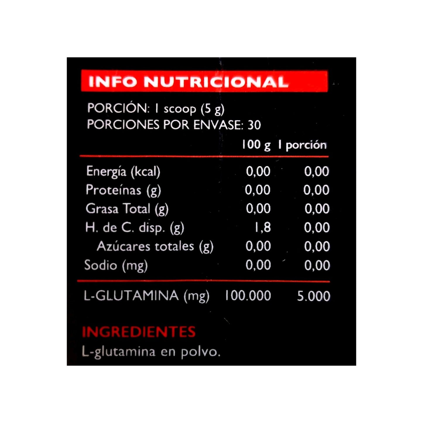 GLUTAMINA 150GR 30 SERVICIOS - MY NUTRITION