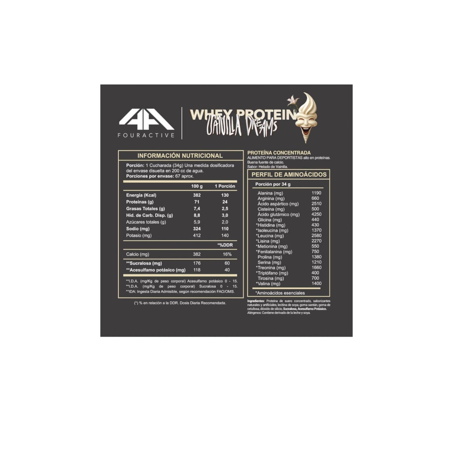 PROTEINA WHEY PROTEIN 2.270GR - 4ACTIVE