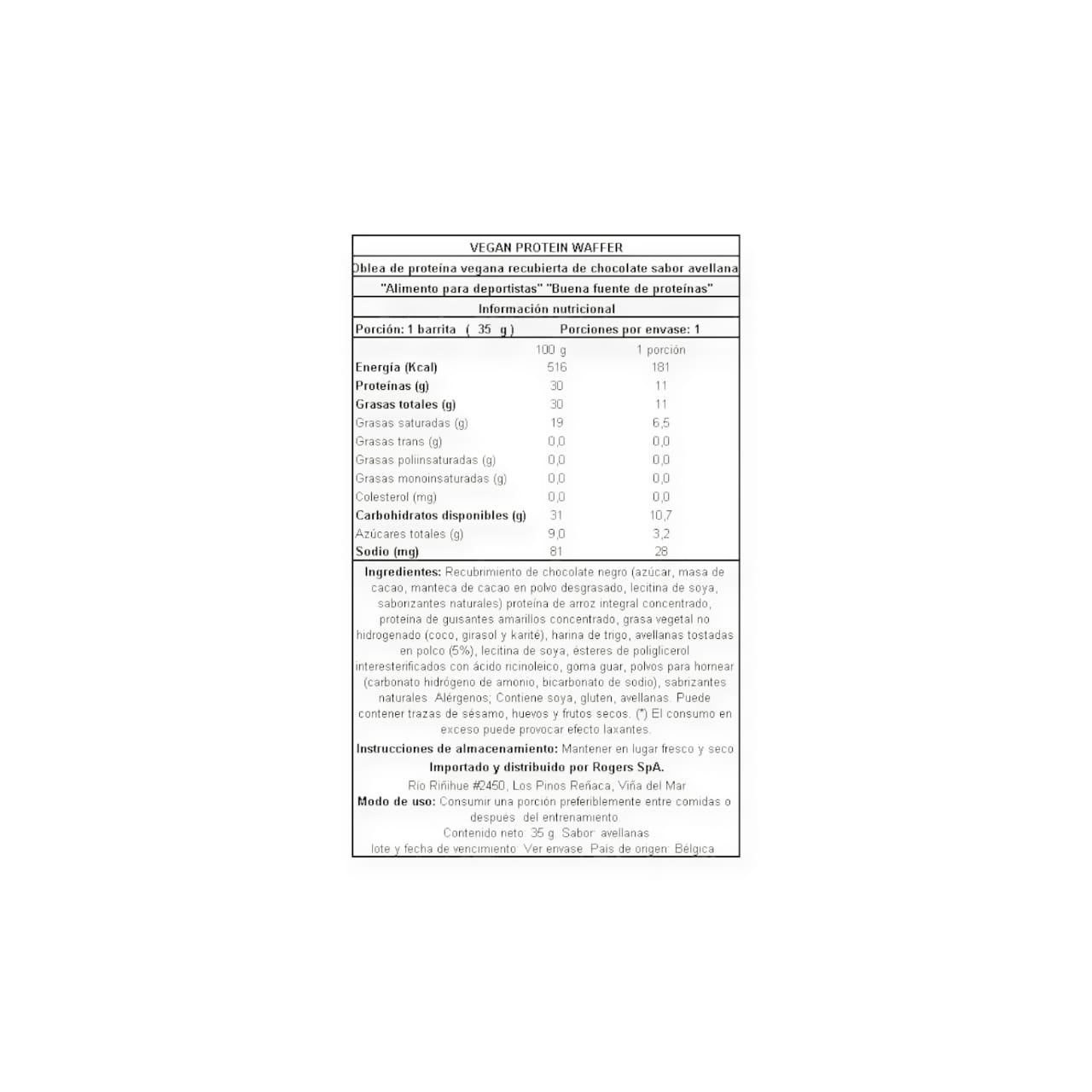 BOX 12 BARRAS DE PROTEINA VEGANA WAFER 35GRS - QNT