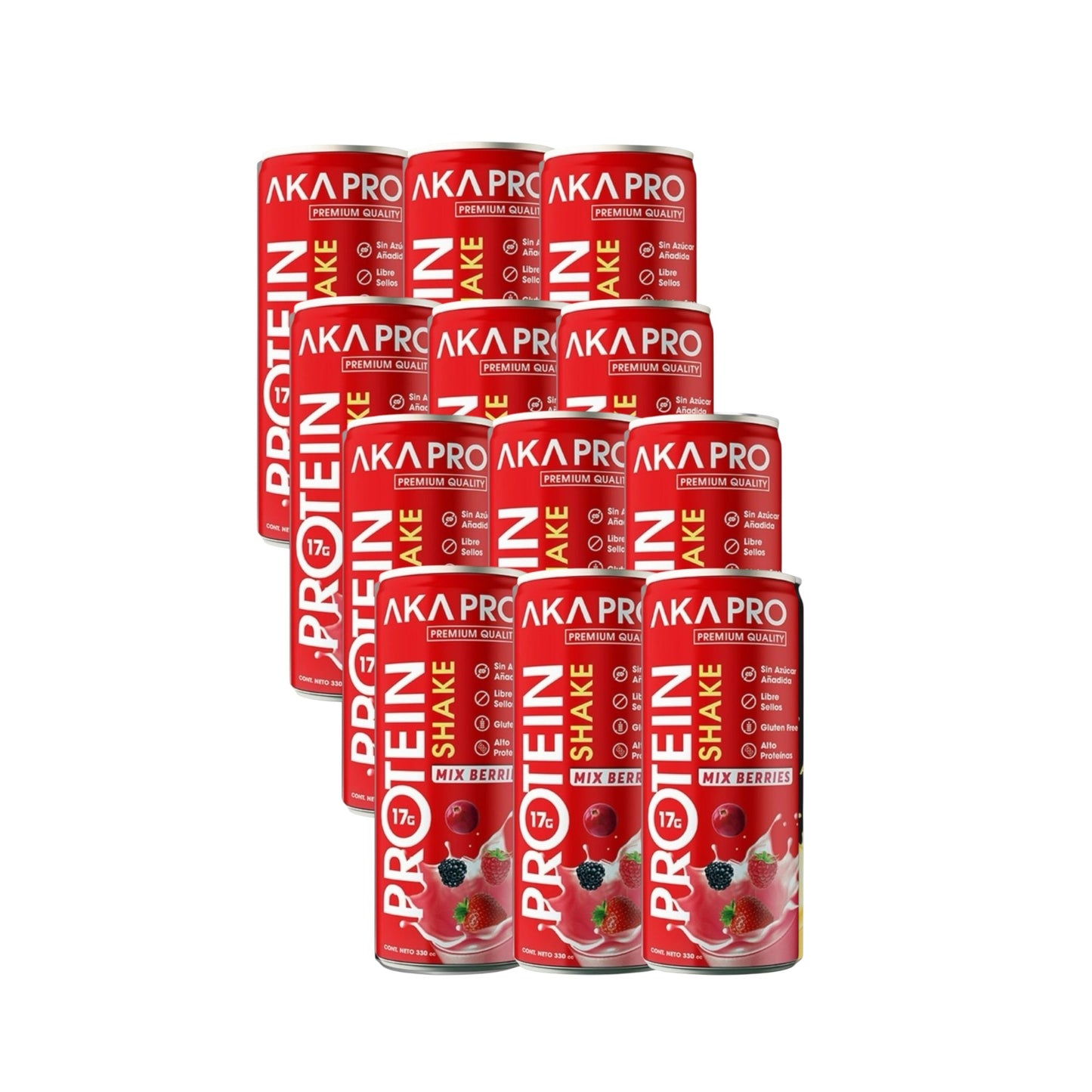 PACK X12 PROTEIN SHAKE 330ML - AKAPRO