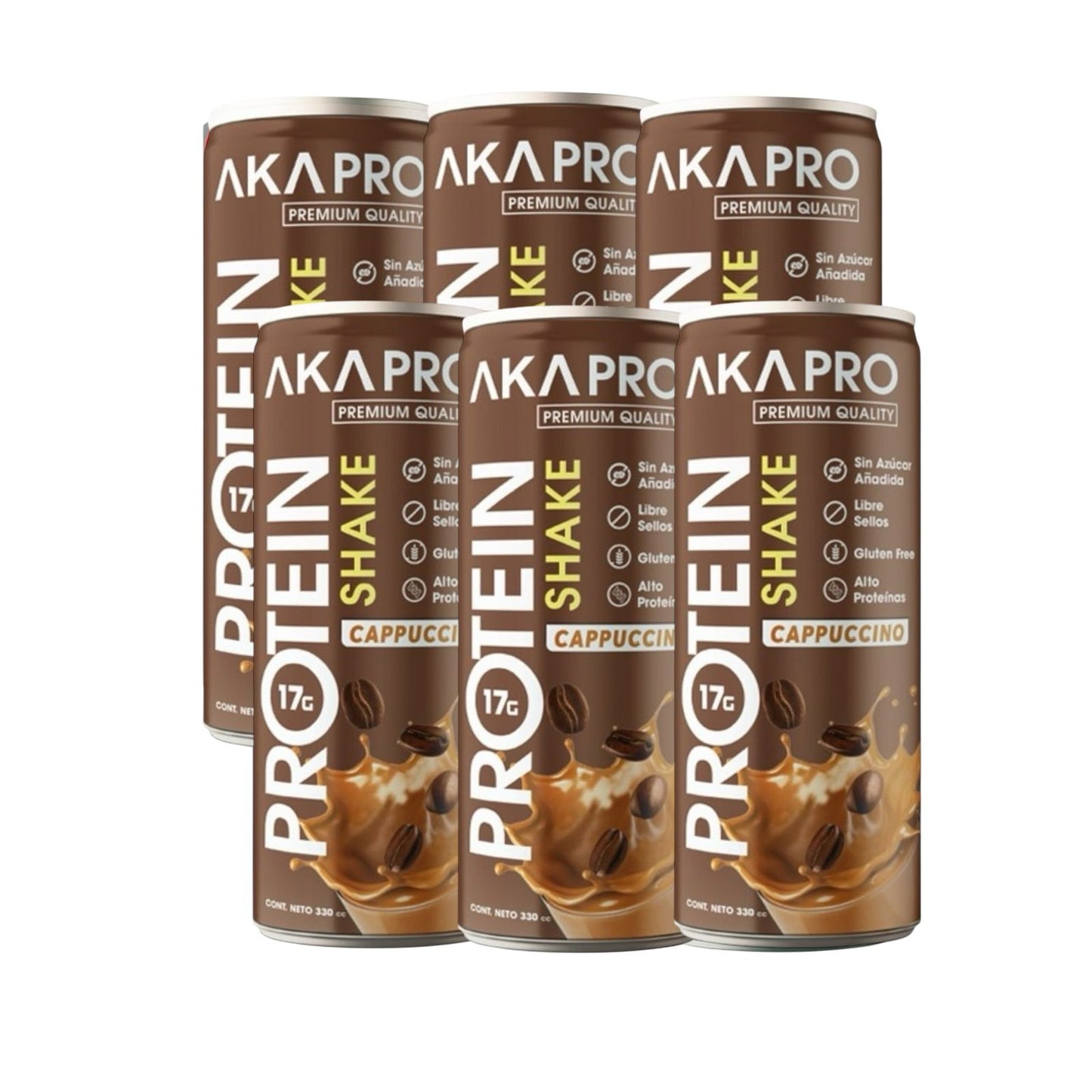 PACK X6 PROTEIN SHAKE 330ML - AKAPRO