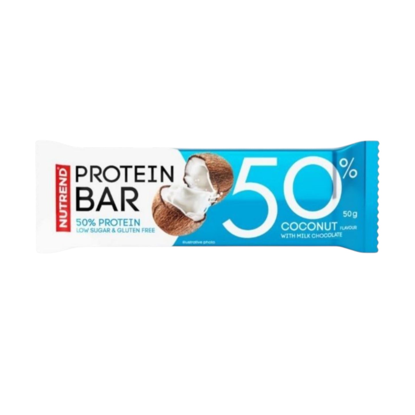 BOX 12 UNIDADES PROTEIN BAR 50% COCONUT 50GR - NUTREND
