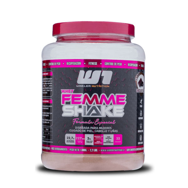 PROTEINA WHEY FEMME SHAKE 2,2LB 30 SERVICIOS - WINKLER NUTRITION