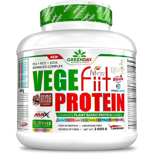 Proteína Green Day Vegefiit Protein 2 kg 66 Servicios - AMIX